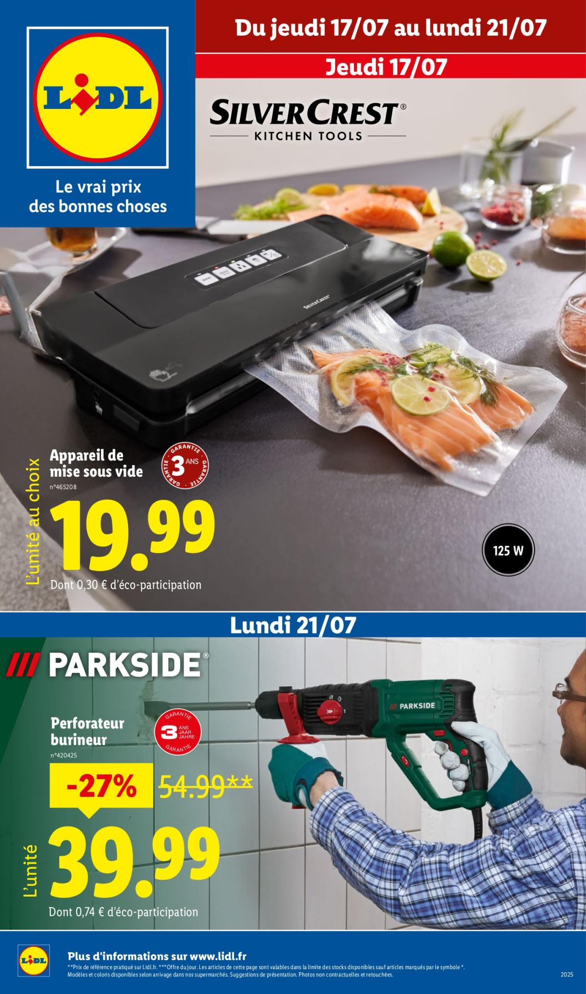 Catalogue Lidl - Les bonnes affaires de la semaine valable du 17/07 au 21/07