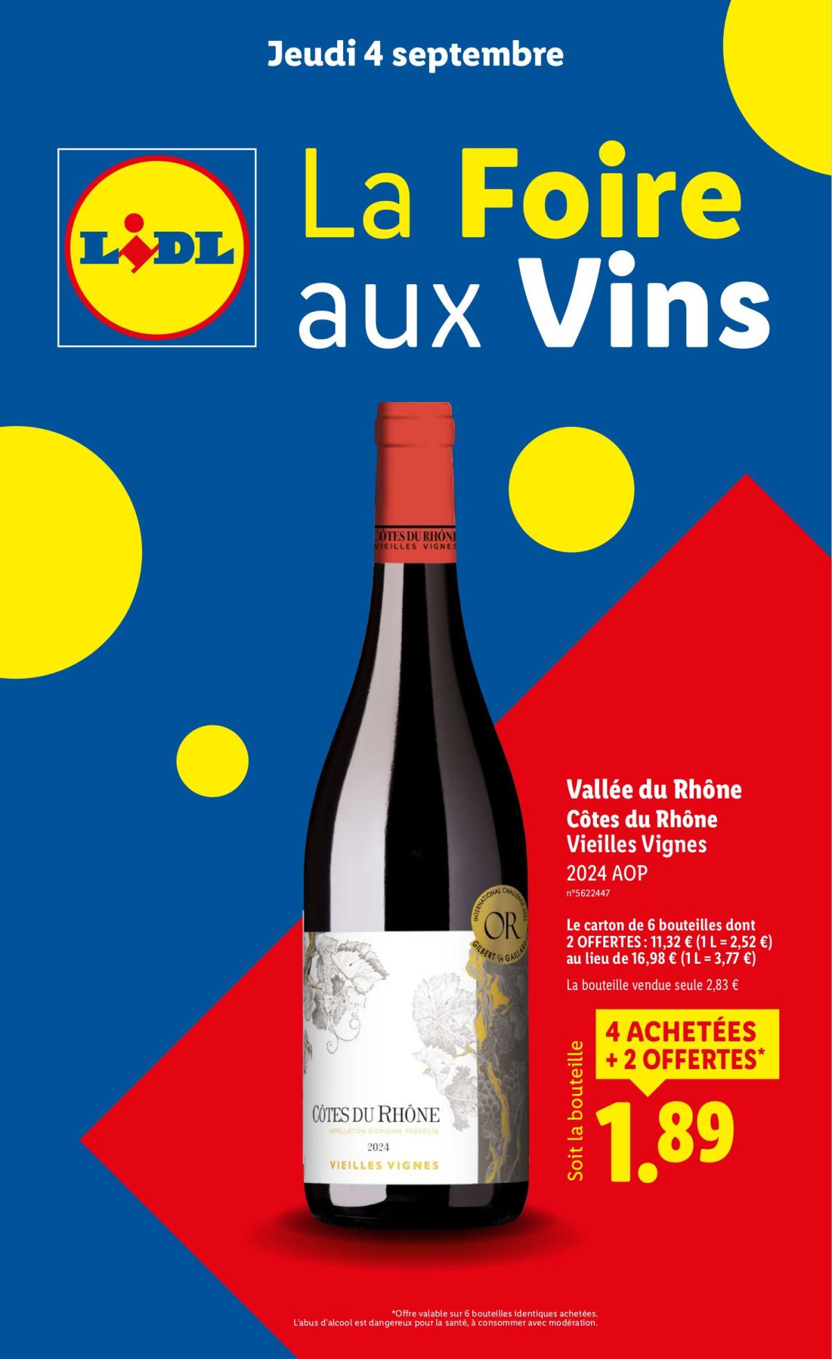 Catalogue Lidl - La foire aux Vins valable du 21/08 au 04/09