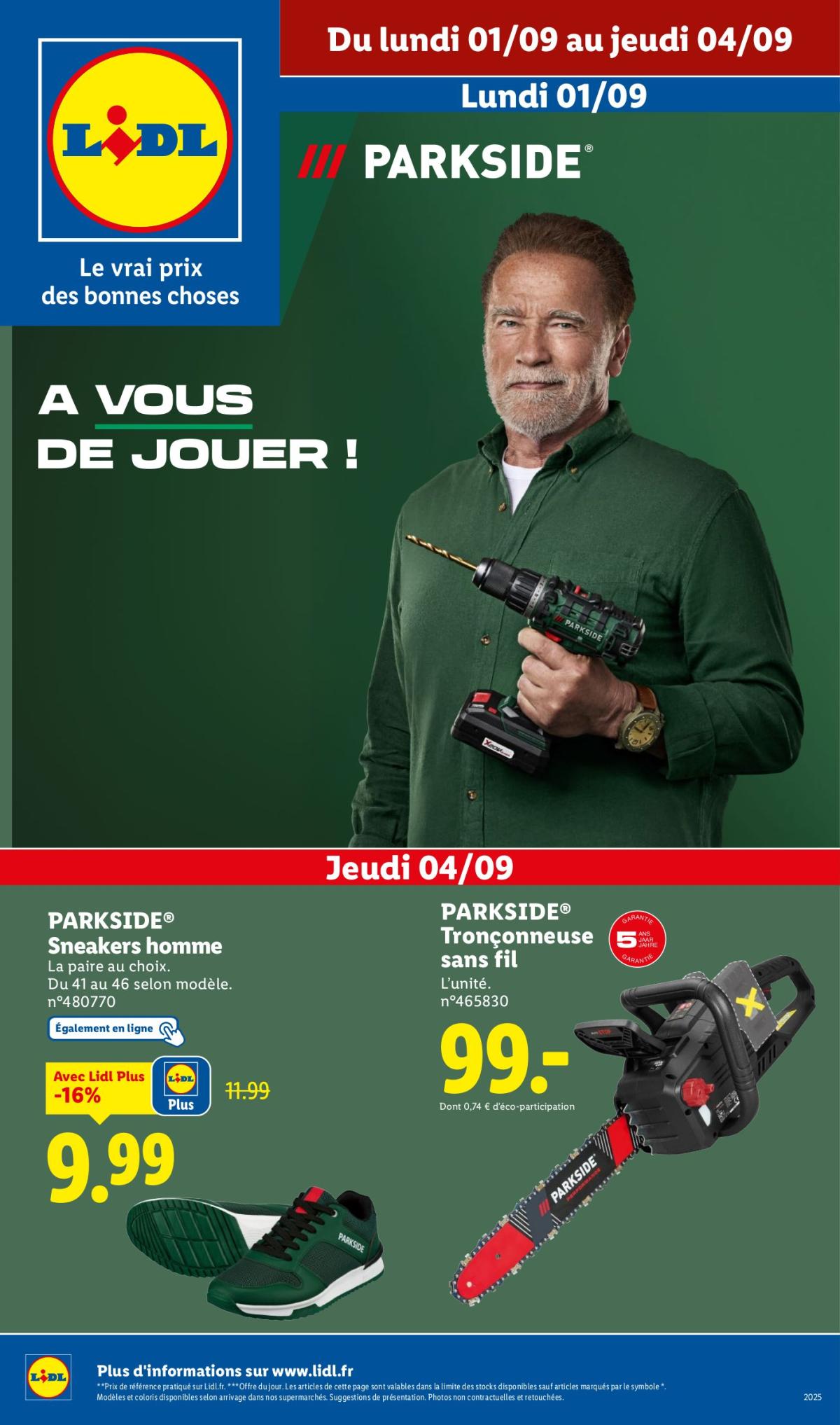 Catalogue Lidl - Les bonnes affaires de la semaine valable du 01/09 au 04/09