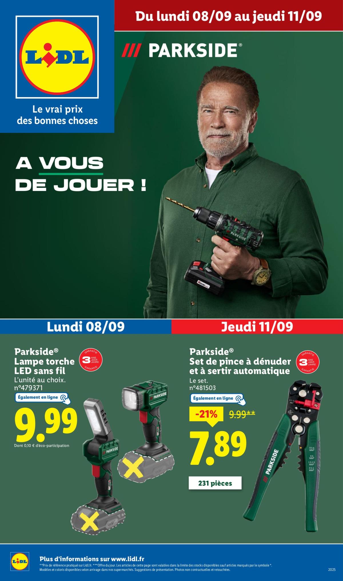 Catalogue Lidl - Les bonnes affaires de la semaine valable du 08/09 au 11/09
