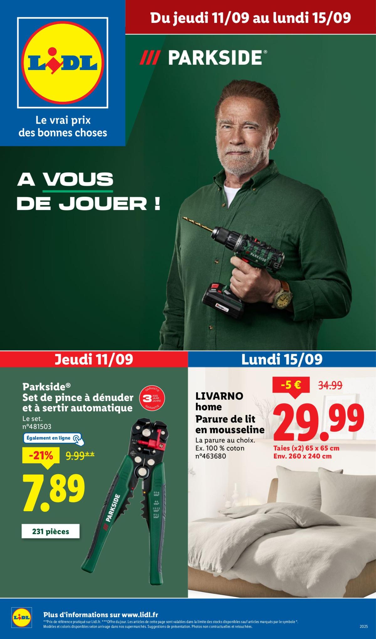 Catalogue Lidl - Les bonnes affaires de la semaine valable du 11/09 au 15/09