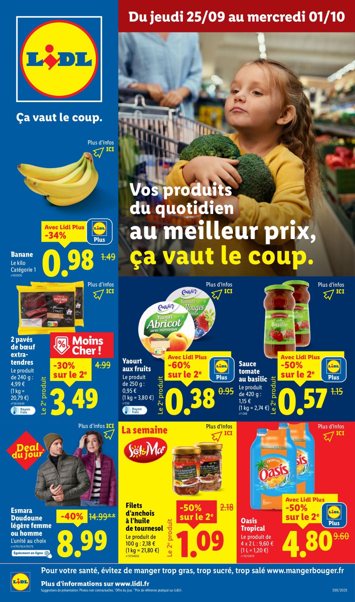 Catalogue Lidl valable du 25/09 au 01/10
