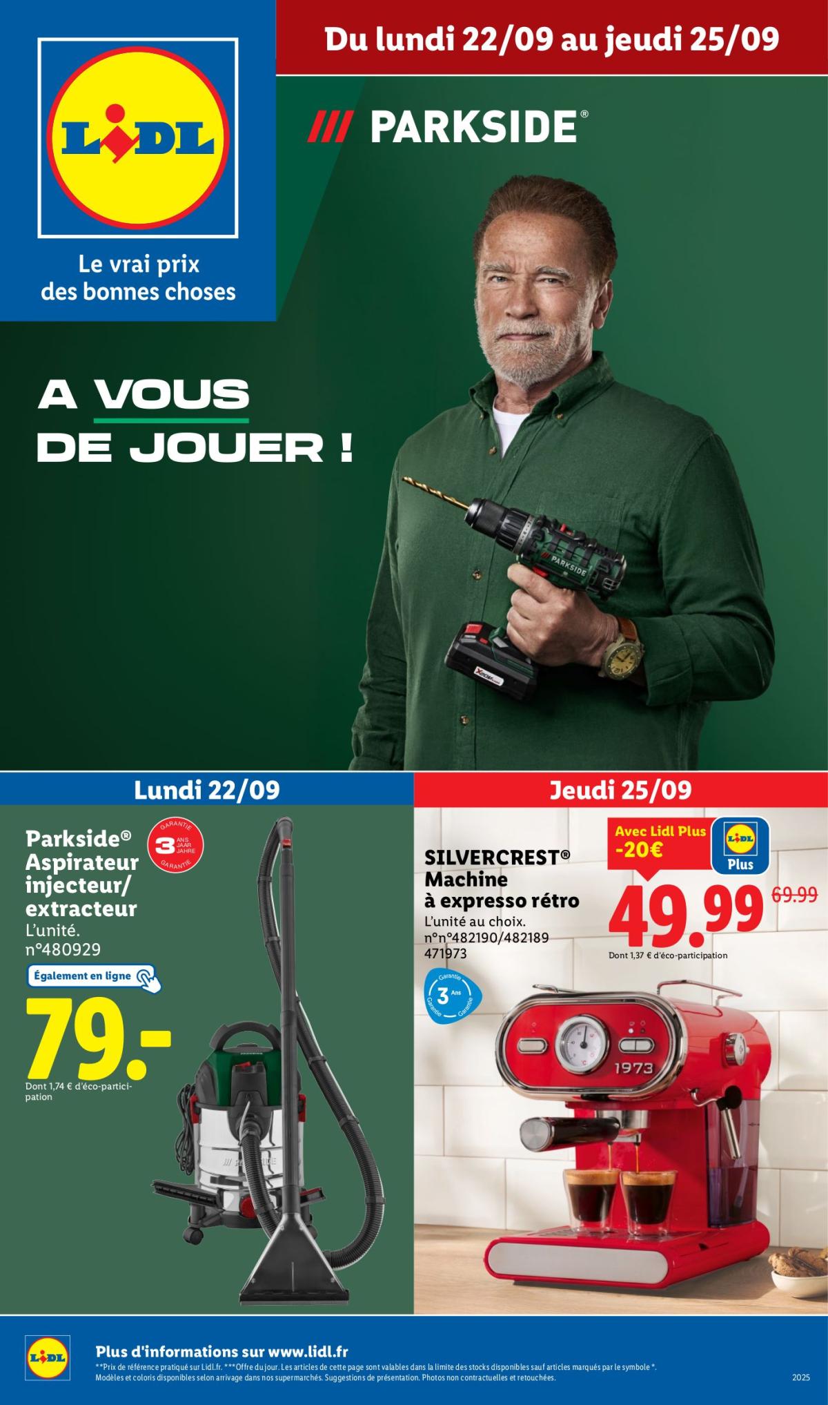 Catalogue Lidl - Les bonnes affaires de la semaine valable du 22/09 au 25/09
