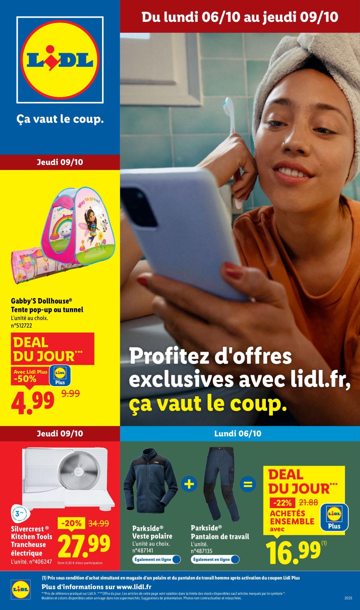Catalogue Lidl - Les bonnes affaires de la semaine valable du 06/10 au 09/10