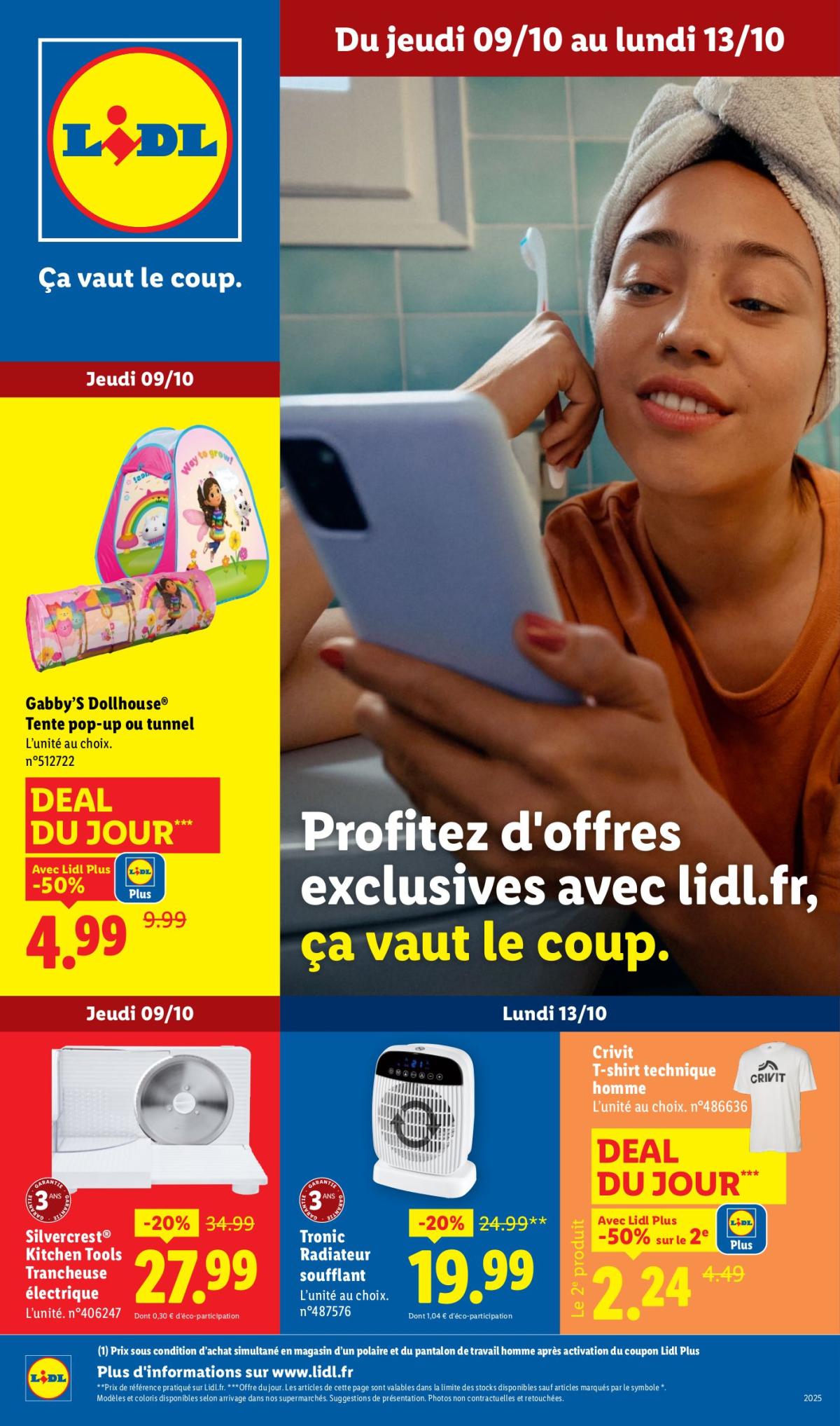 Catalogue Lidl - Les bonnes affaires de la semaine valable du 09/10 au 13/10