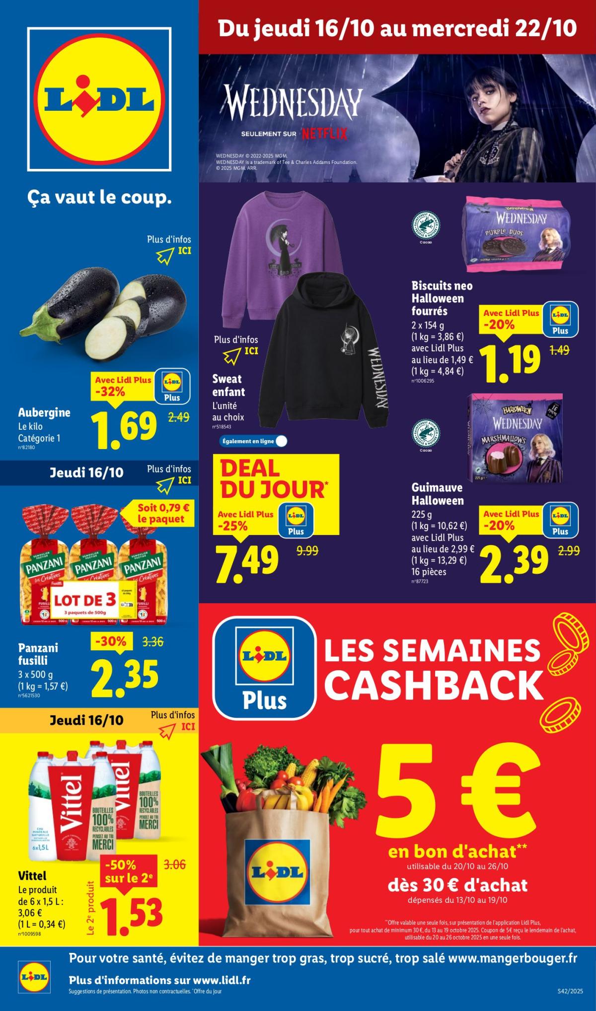 Catalogue Lidl - Les promos de la semaine valable du 16/10 au 22/10