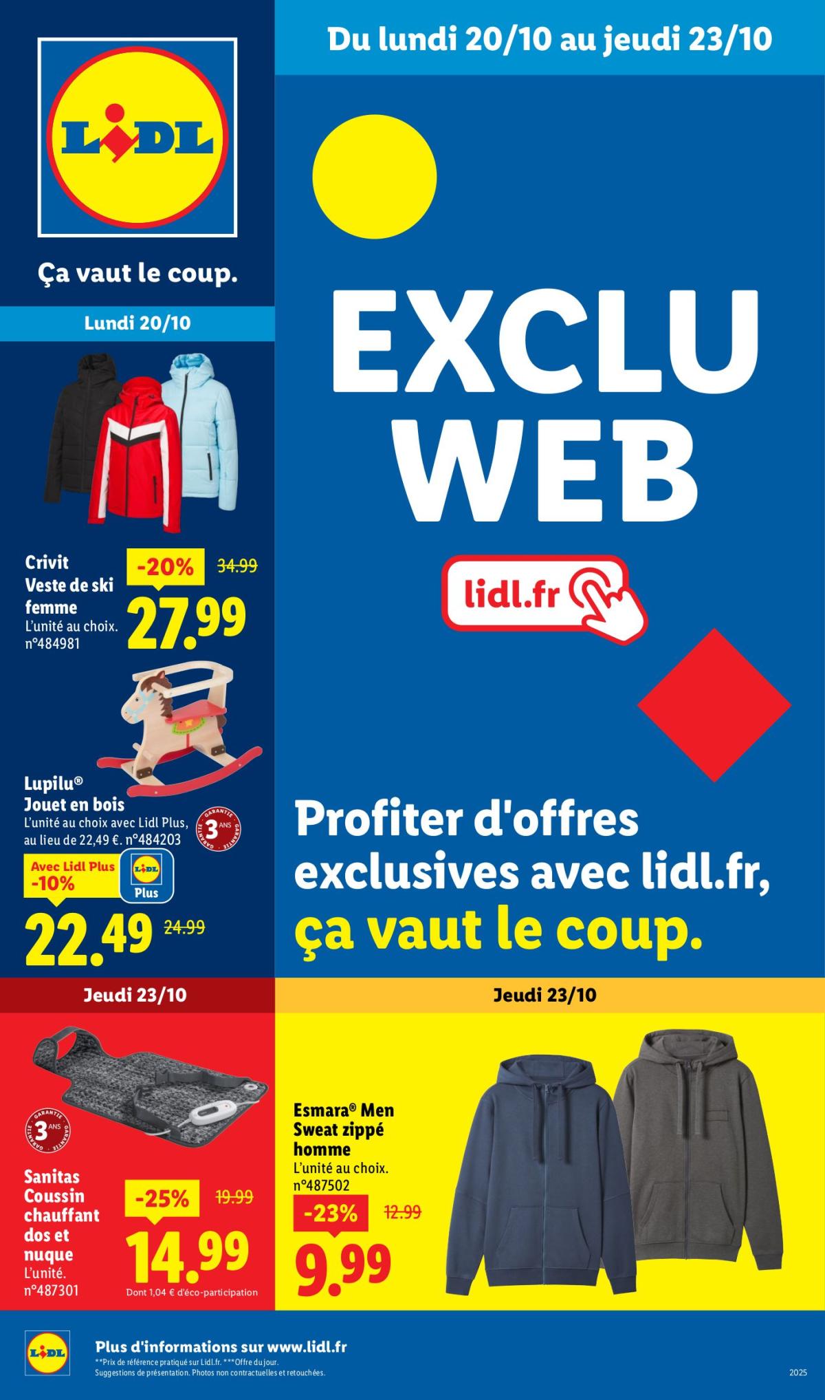 Catalogue Lidl - Les bonnes affaires Exclu Web valable du 20/10 au 23/10