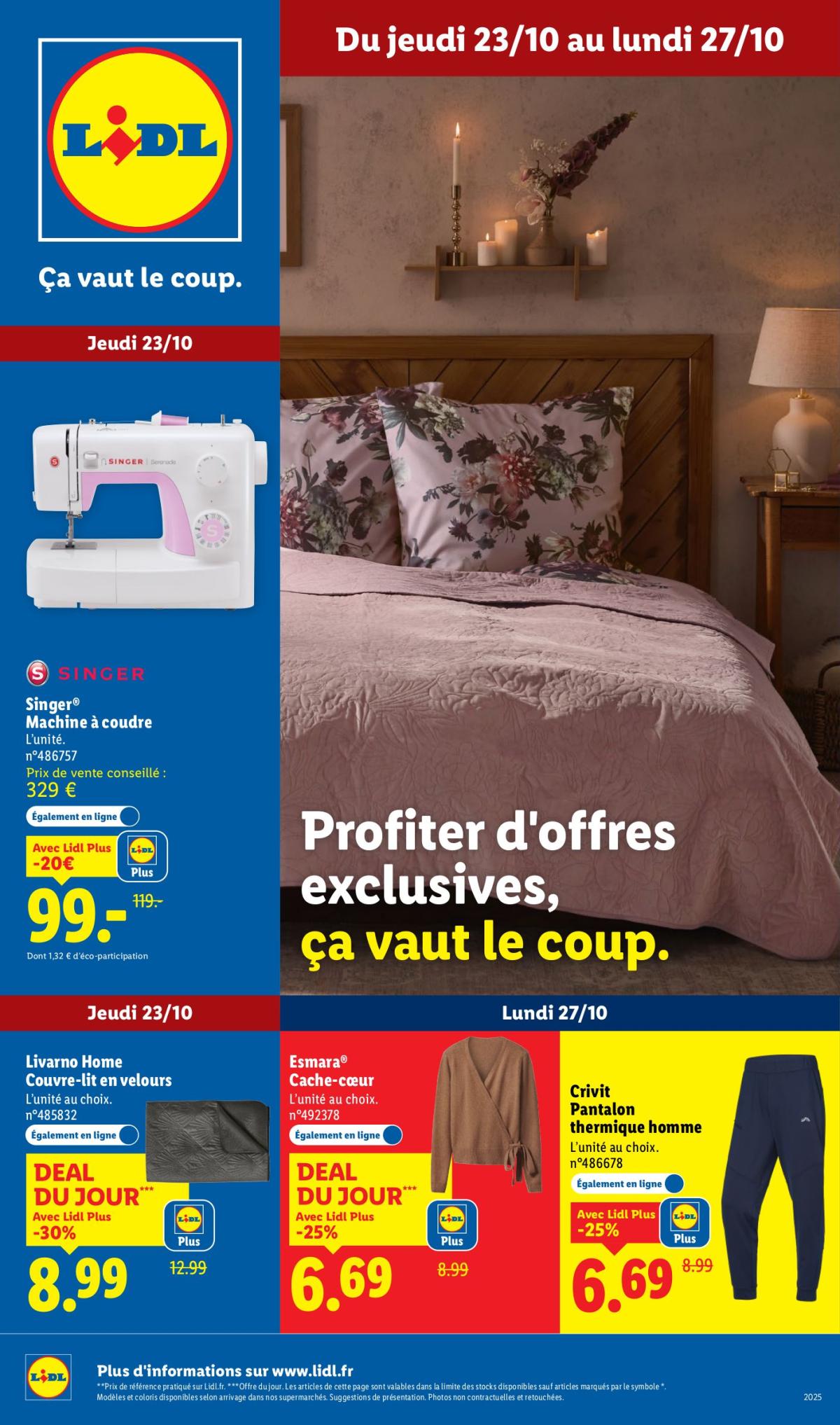 Catalogue Lidl - Les bonnes affaires de la semaine valable du 23/10 au 27/10