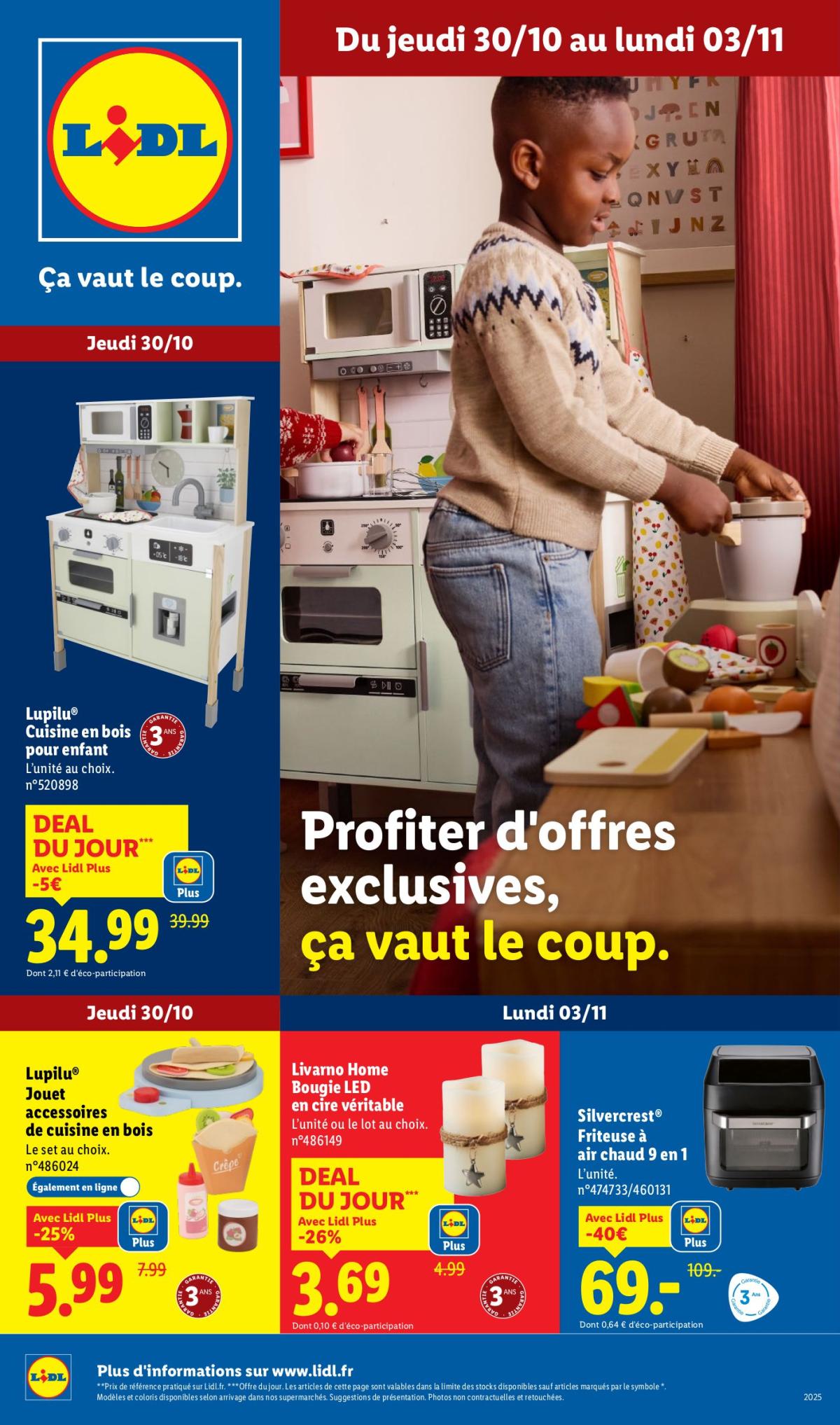 Catalogue Lidl - Les bonnes affaires de la semaine valable du 30/10 au 03/11