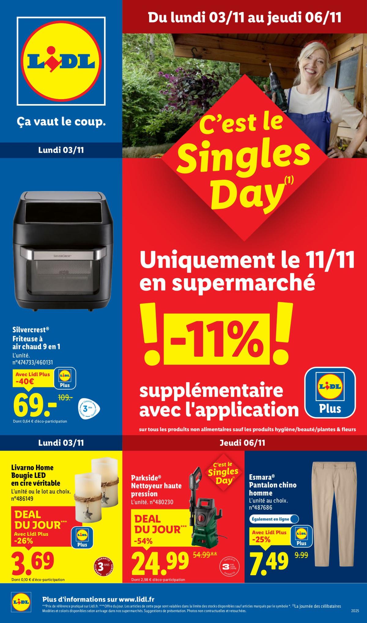Catalogue Lidl - Les bonnes affaires de la semaine valable du 03/11 au 06/11
