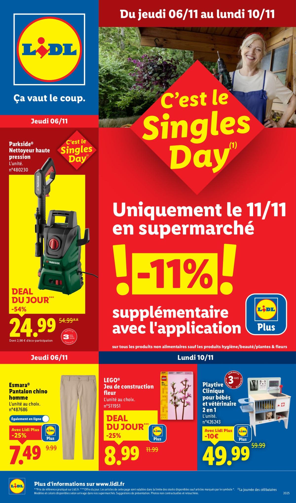 Catalogue Lidl - Les bonnes affaires de la semaine valable du 06/11 au 10/11