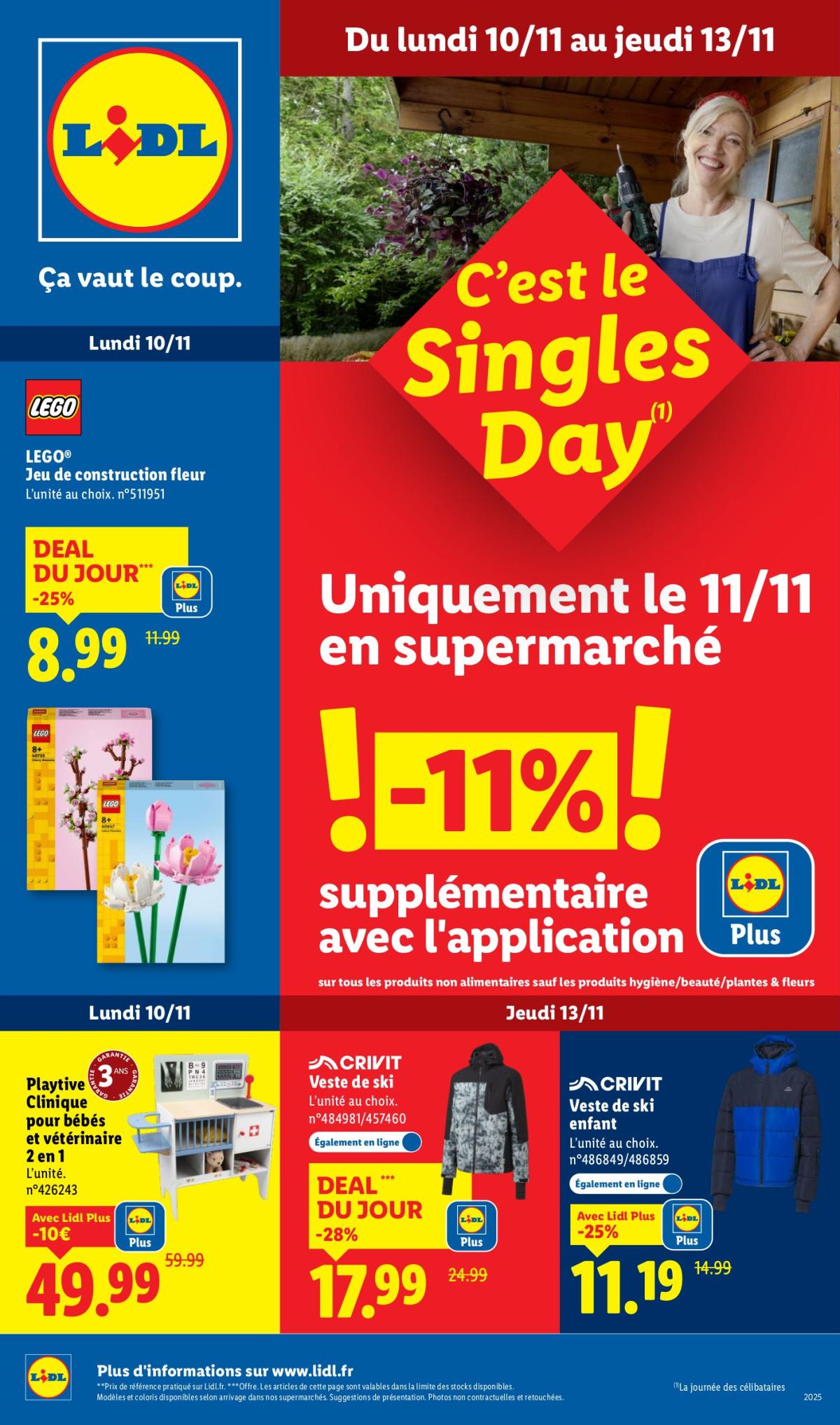 Catalogue Lidl - Les bonnes affaires de la semaine valable du 10/11 au 13/11