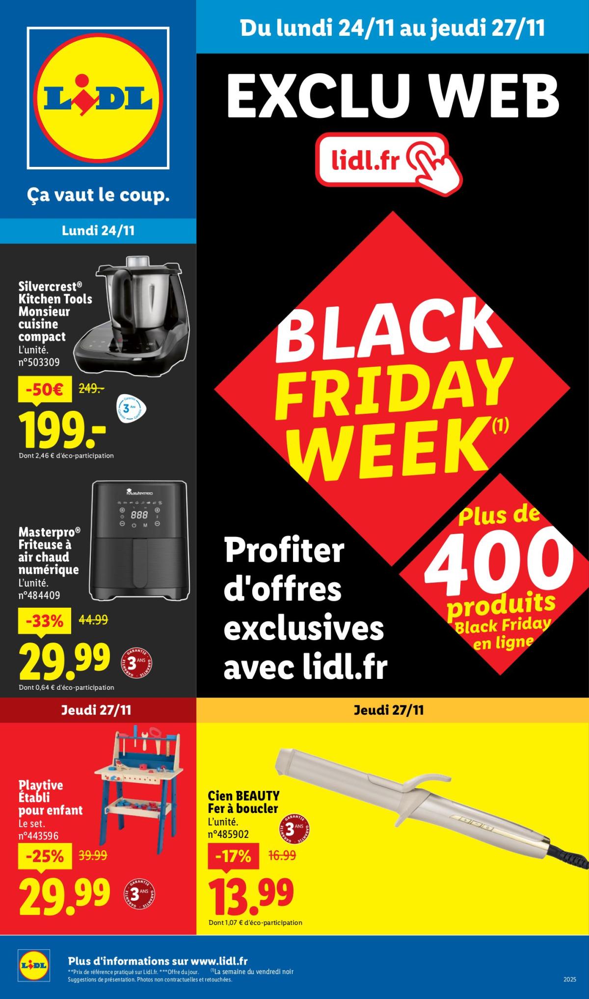 Catalogue Lidl - Exclu Web valable du 24/11 au 30/11