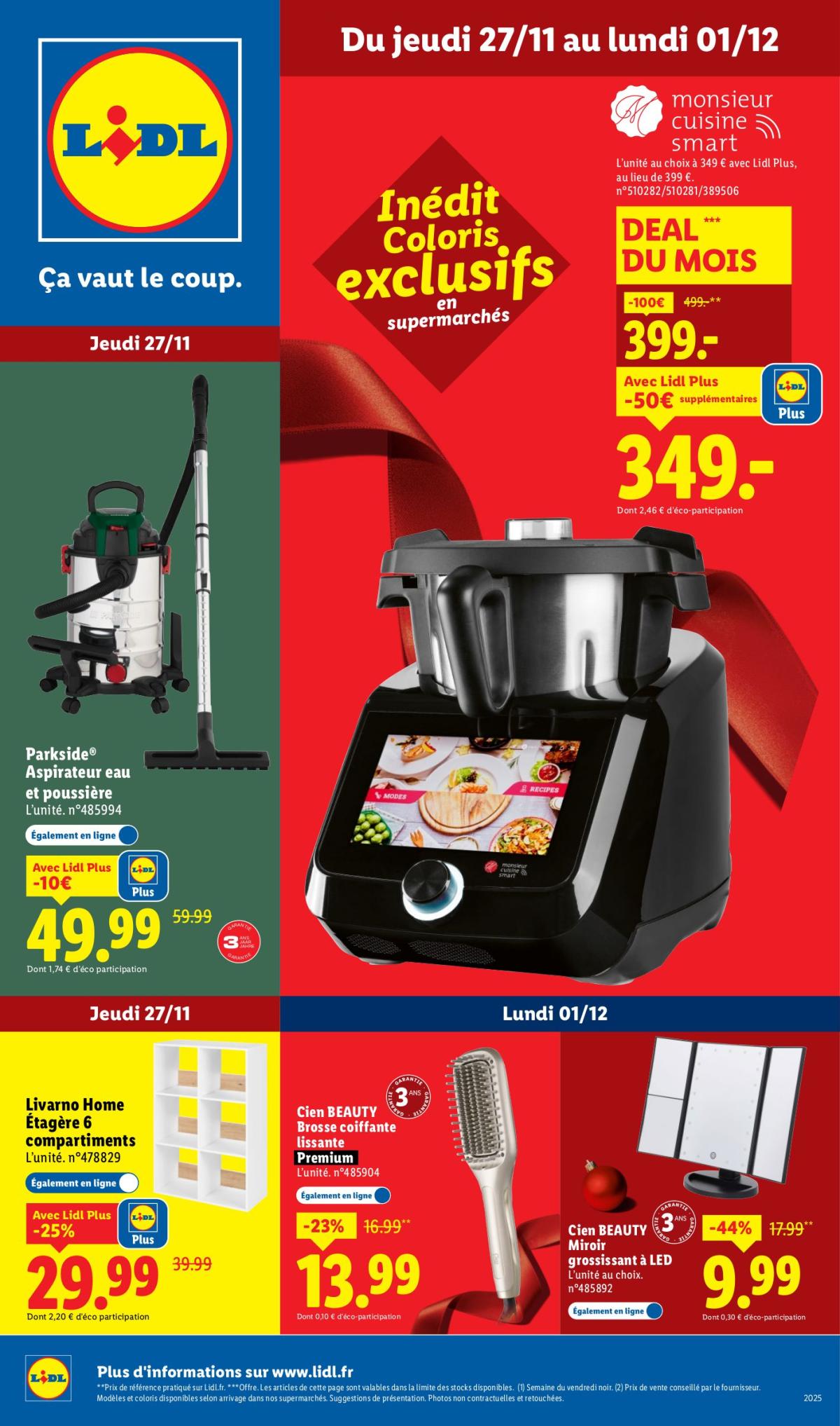 Catalogue Lidl - Les bonnes affaires de la semaine valable du 27/11 au 01/12