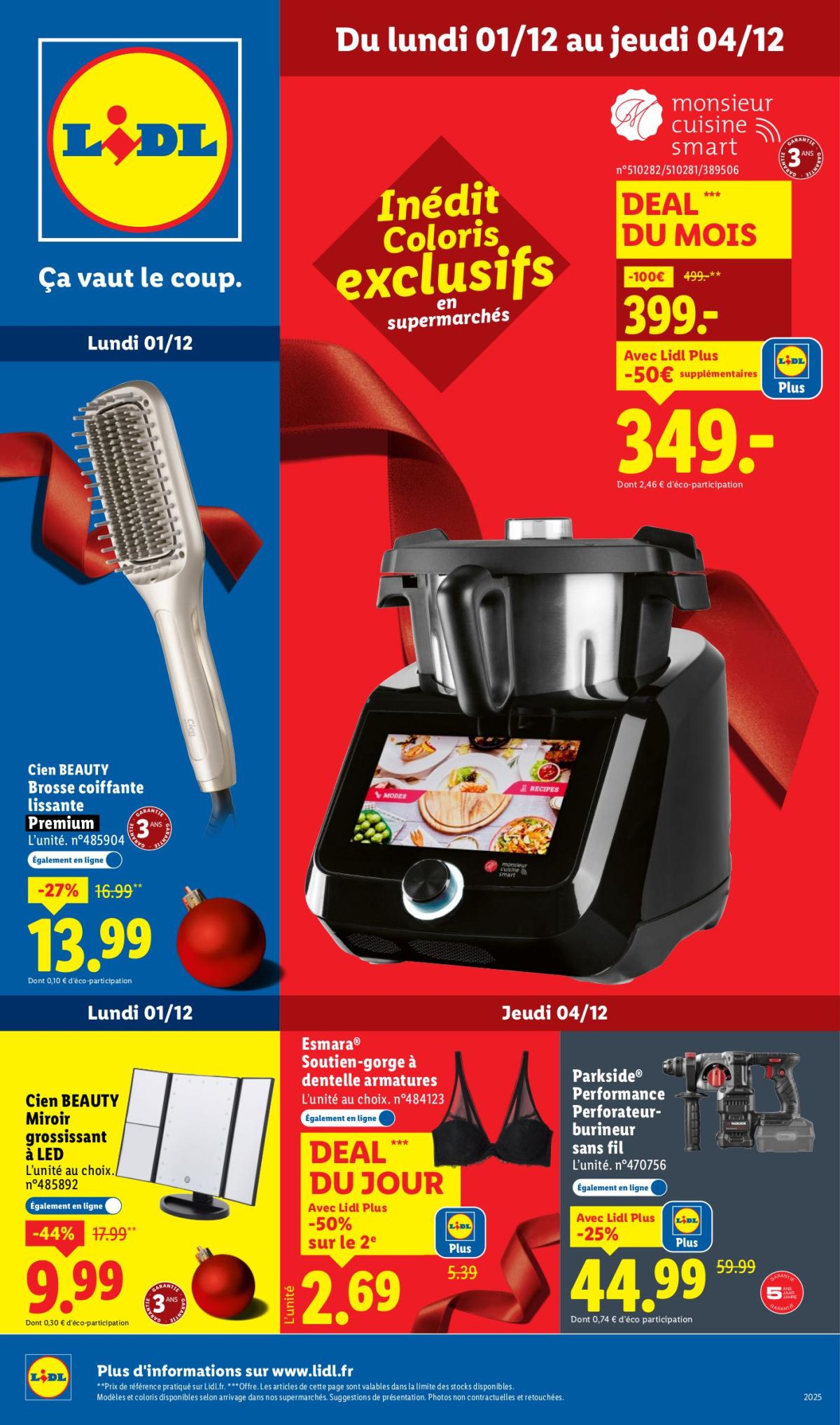 Catalogue Lidl - Les bonnes affaires de la semaine valable du 01/12 au 04/12