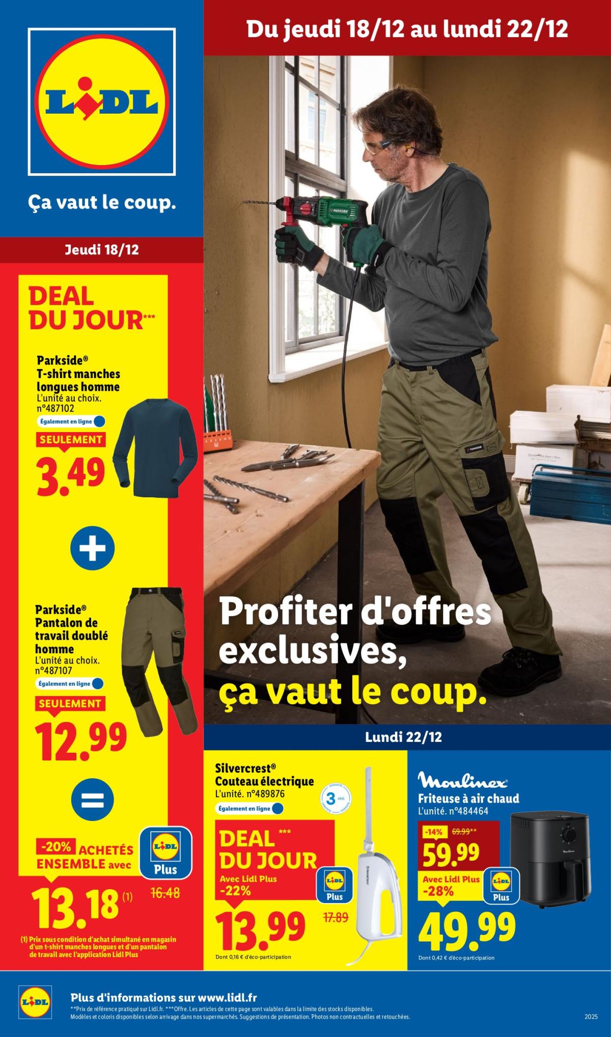 Catalogue Lidl - Les bonnes affaires de la semaine valable du 18/12 au 22/12