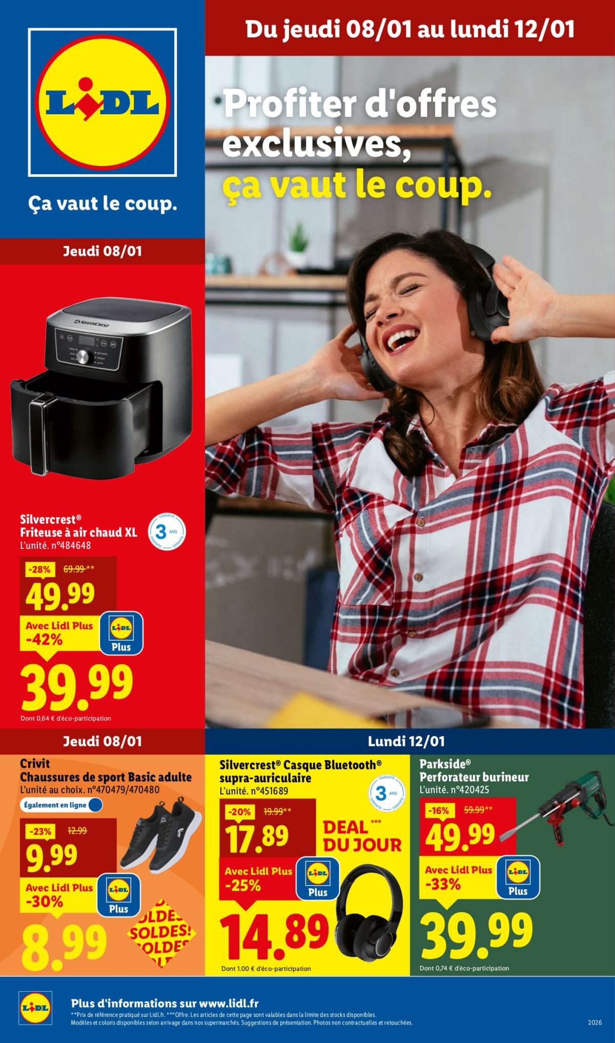 Catalogue Lidl - Les bonnes affaires de la semaine valable du 08/01 au 12/01