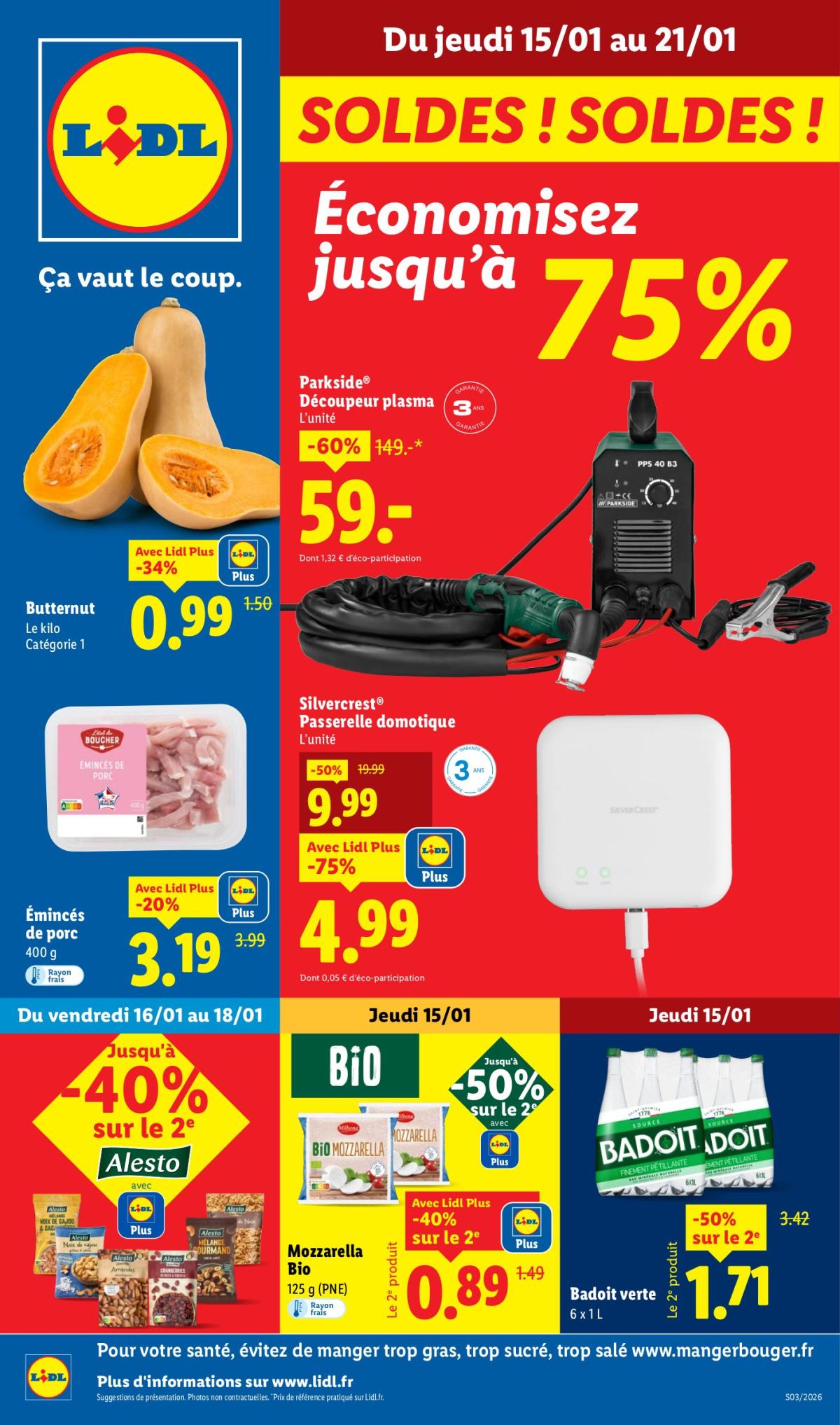 Catalogue Lidl valable du 15/01 au 21/01