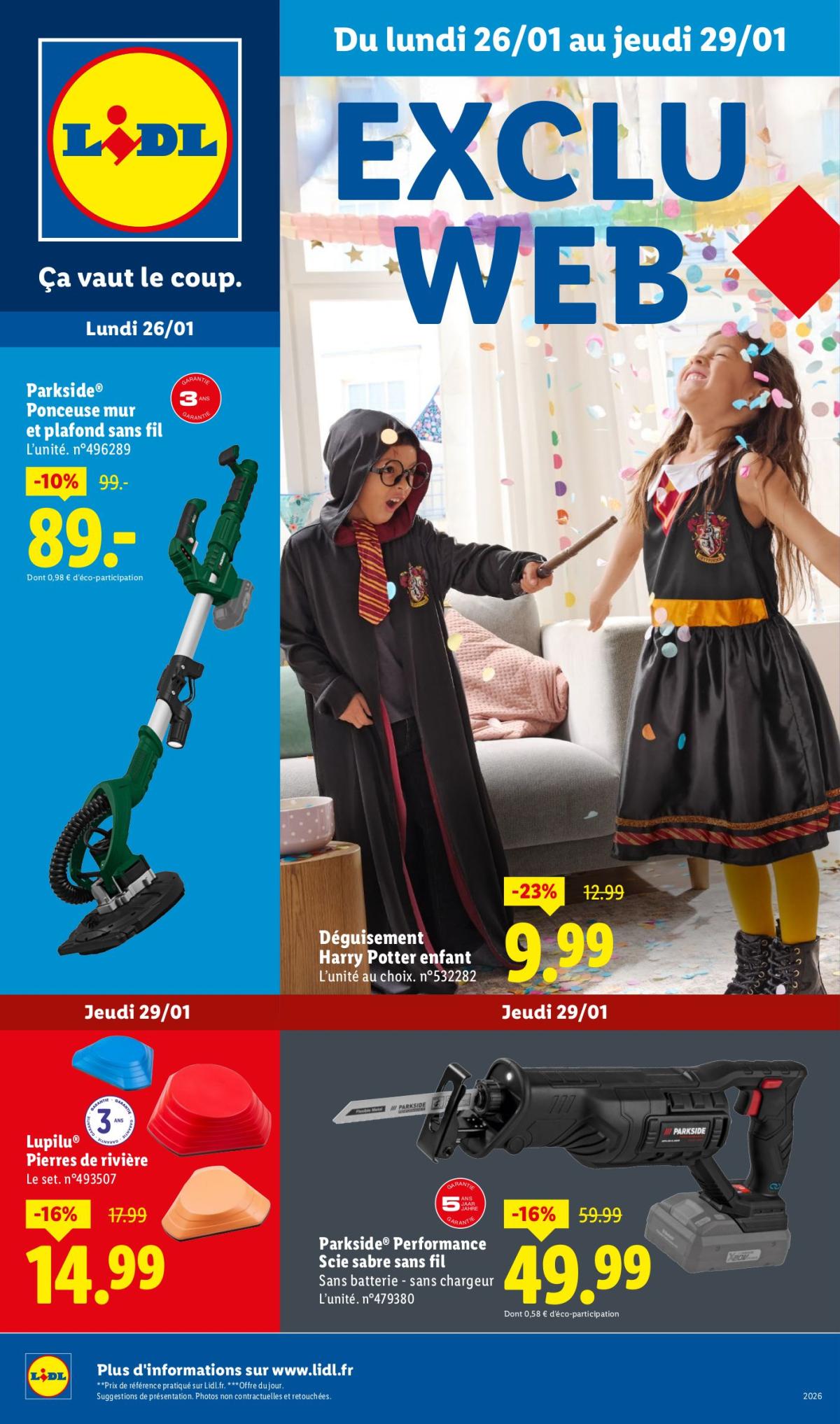 Catalogue Lidl - Exclu Web valable du 26/01 au 29/01