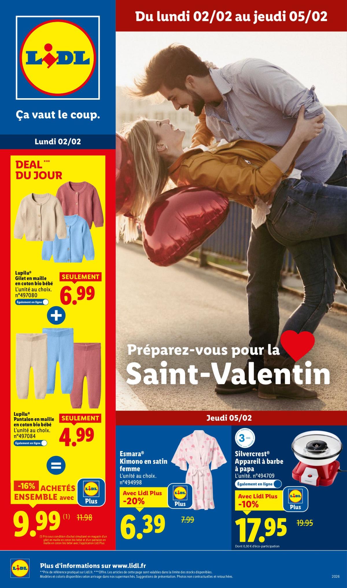 Catalogue Lidl - Préparez-vous pour la St Valentin valable du 02/02/2026 au 05/02/2026