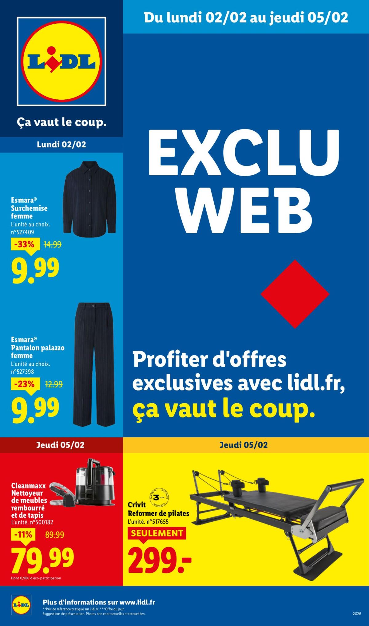 Catalogue Lidl - Les exclus web de la semaine valable du 02/02/2026 au 05/02/2026