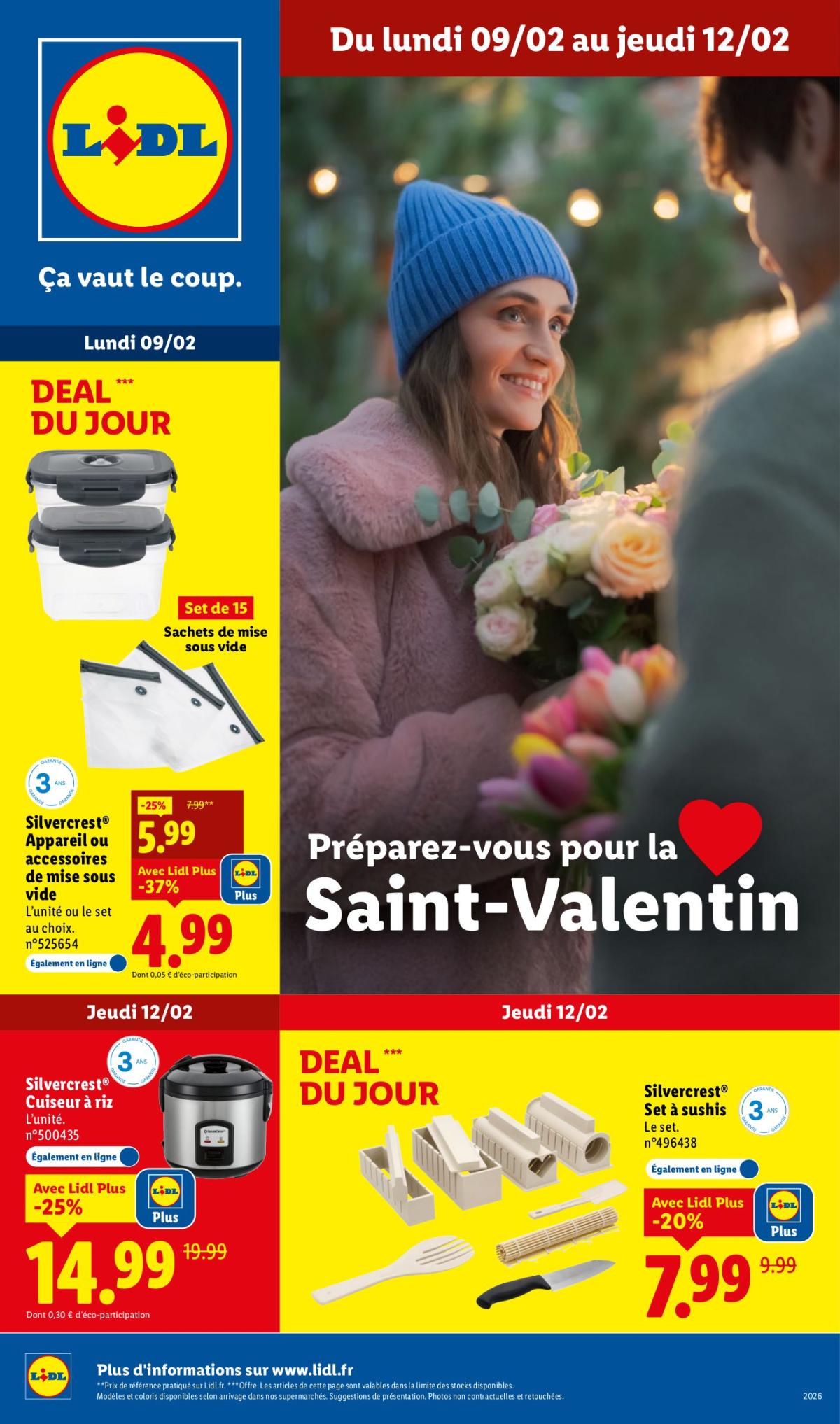 Catalogue Lidl - Les bonnes affaires de la semaine valable du 09/02/2026 au 12/02/2026