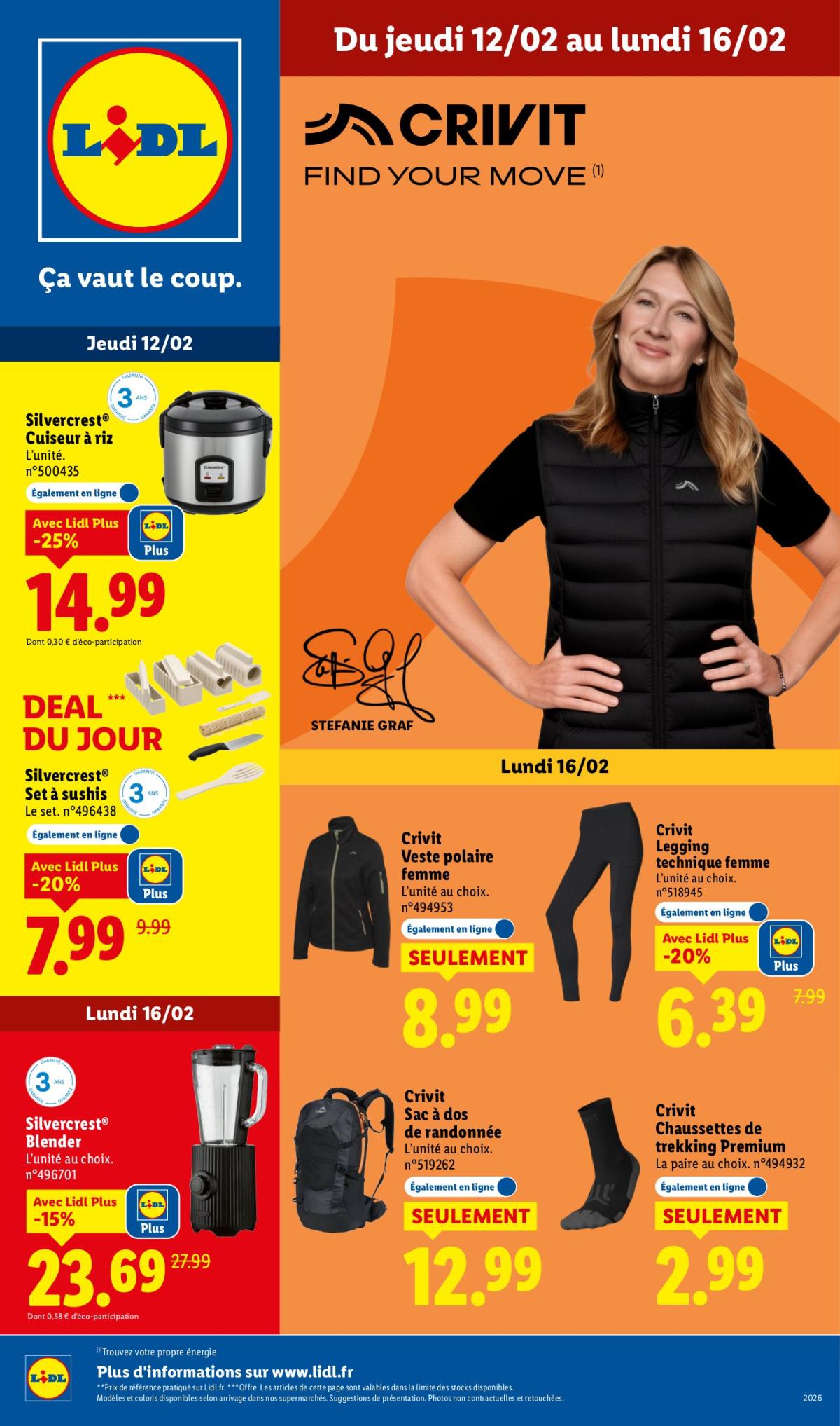 Catalogue Lidl - Les bonnes affaires de la semaine valable du 12/02/2026 au 16/02/2026