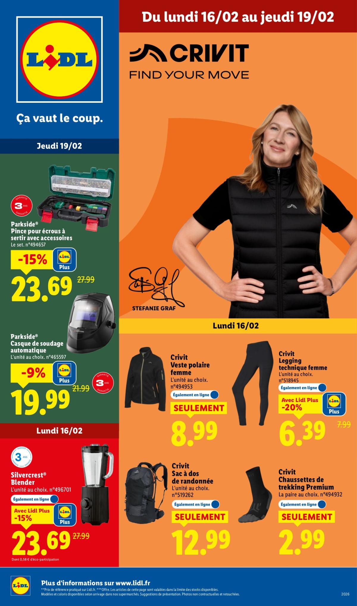 Catalogue Lidl - Les bonnes affaires de la semaine valable du 16/02/2026 au 19/02/2026