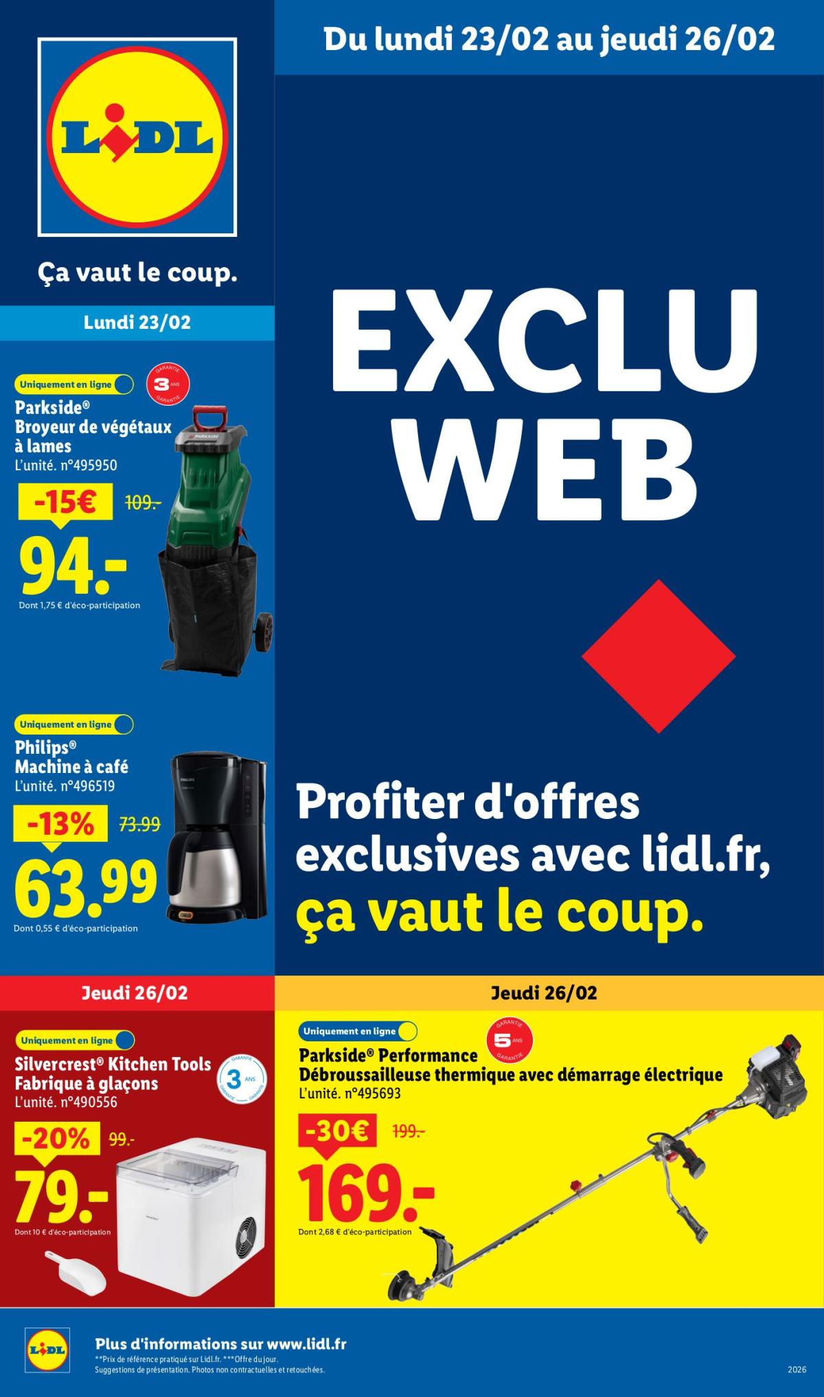Catalogue Lidl - Exclu Web valable du 23/02/2026 au 26/02/2026