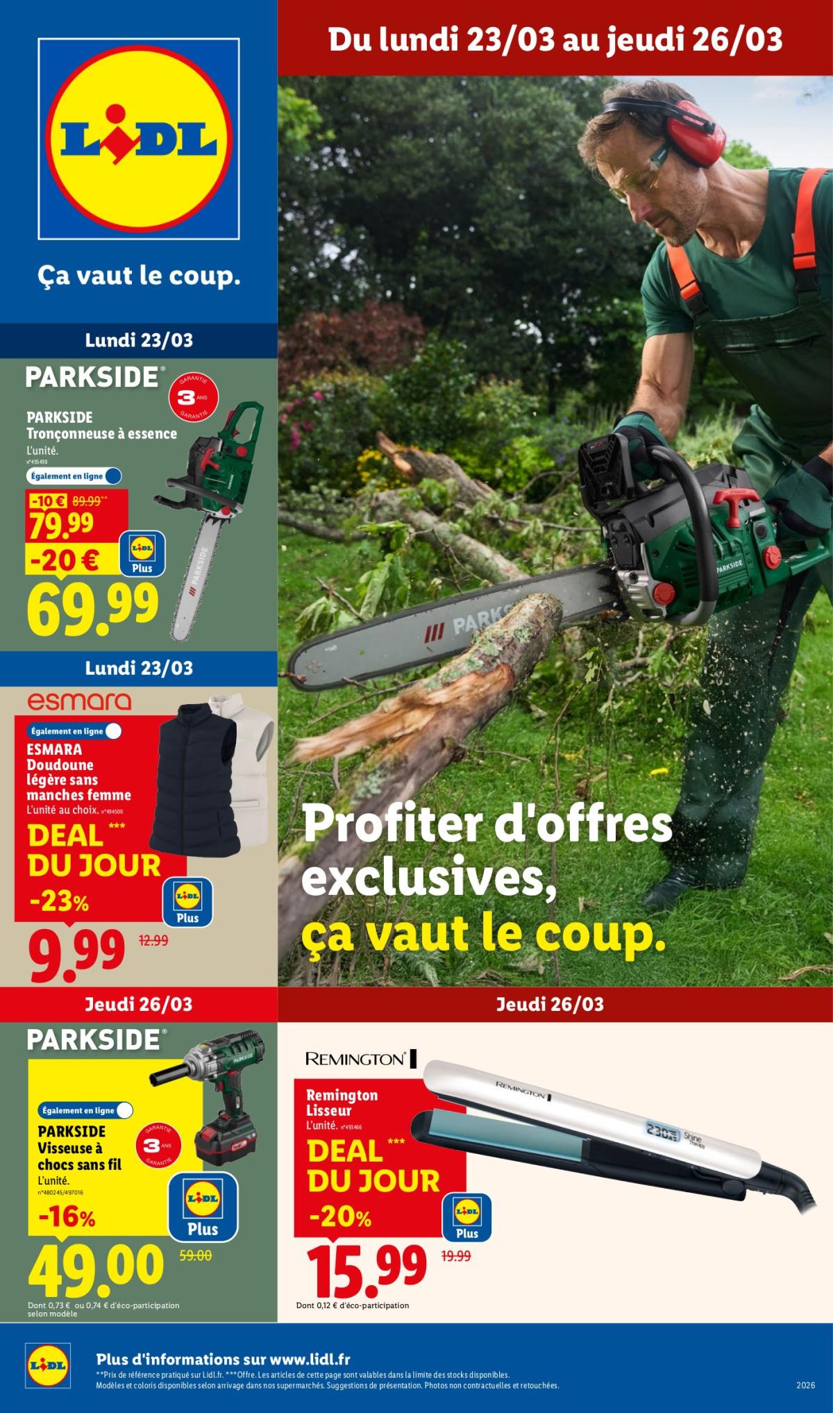 Catalogue Lidl - Les bonnes affaires de la semaine valable du 23/03/2026 au 26/03/2026
