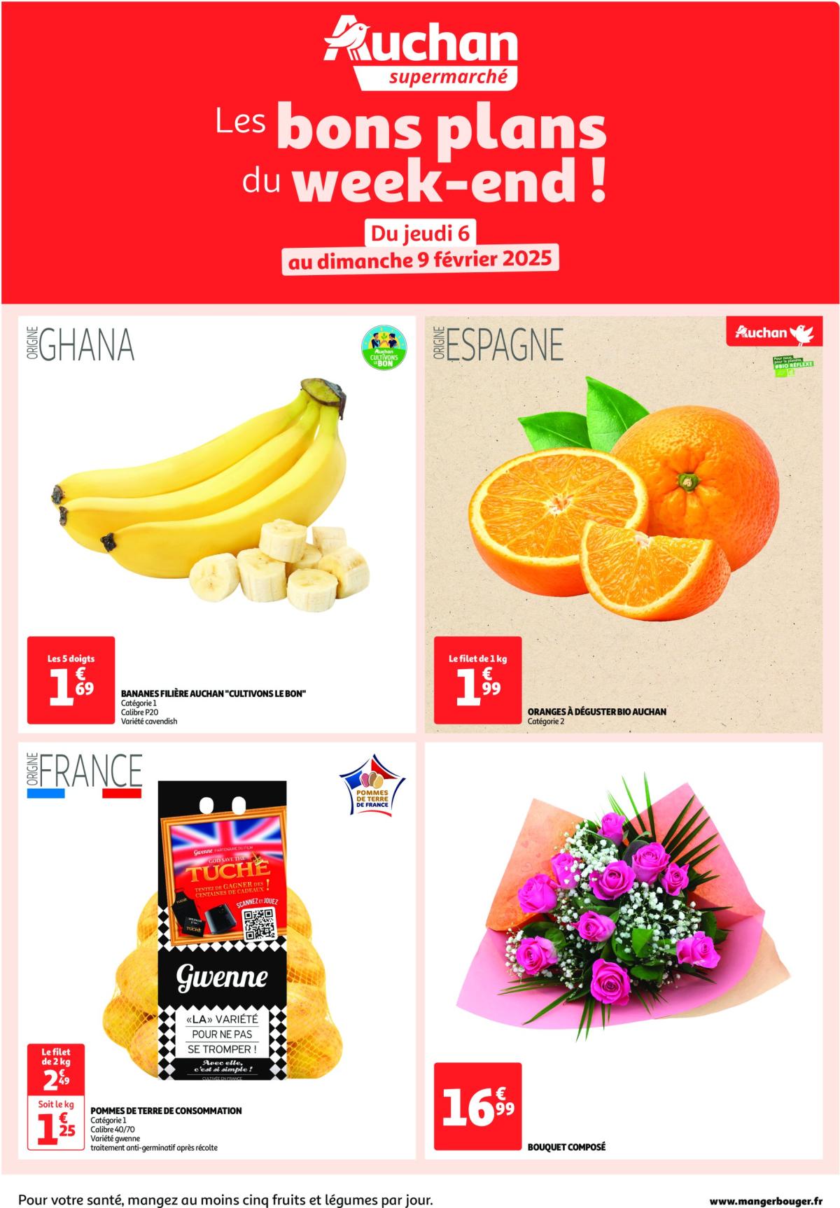 Catalogue Auchan supermarché - Les bons plans du week-end dans votre super ! valable dès 06/02 - 09/02