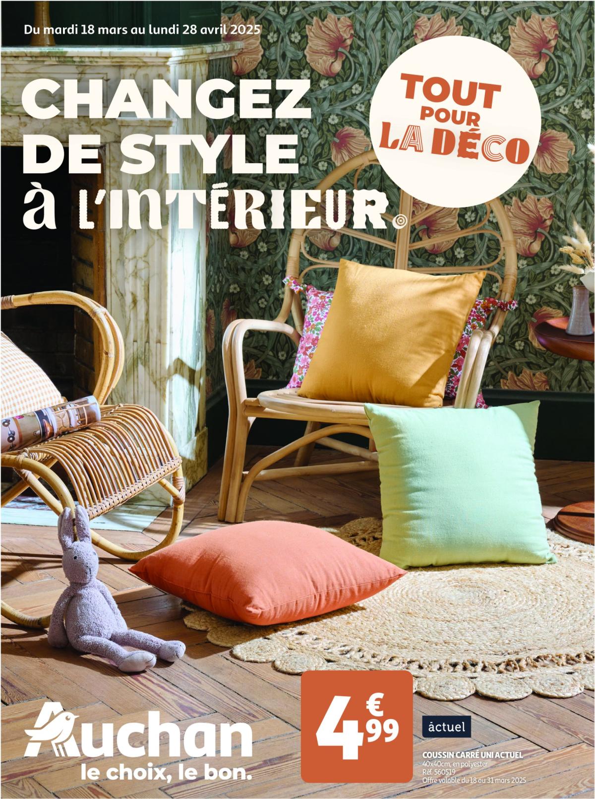Catalogue Auchan - Tout pour la déco. valable dès 18/03 - 28/04