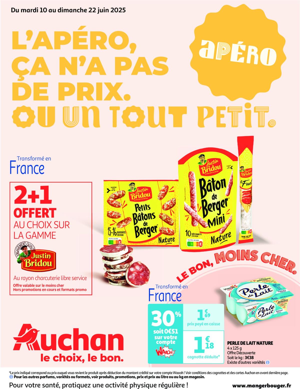 Catalogue Auchan - L'apéro, ça n'a pas de prix. Ou un tout petit. valable du 10/06 au 22/06