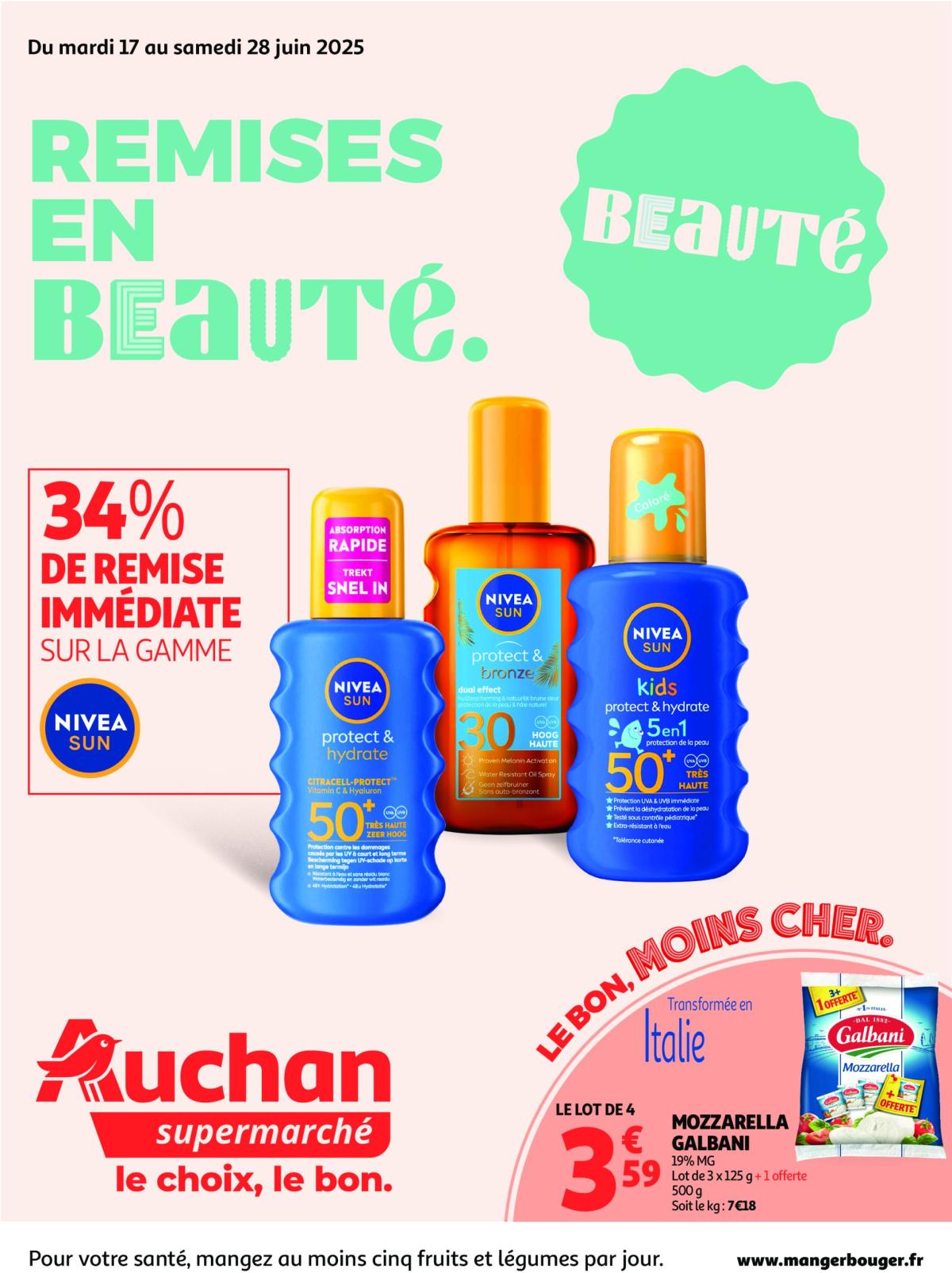 Catalogue Auchan supermarché - Remises en beauté, c'est aussi dans votre Super valable du 17/06 au 28/06
