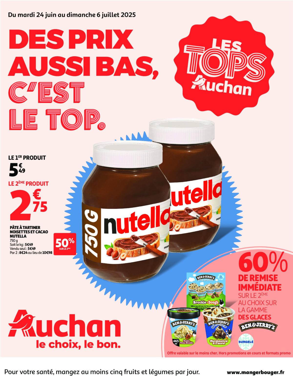 Catalogue Auchan - Des prix aussi bas, c'est le Top ! valable du 24/06 au 06/07