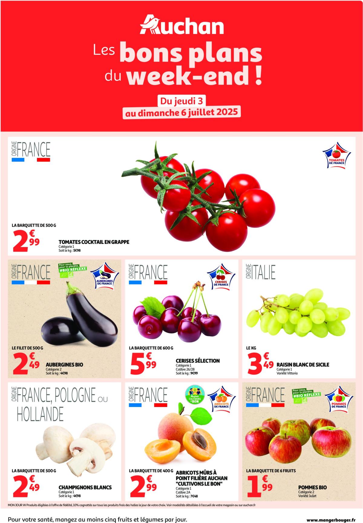 Catalogue Auchan - Les bons plans du week-end dans votre hyper ! valable du 03/07 au 06/07