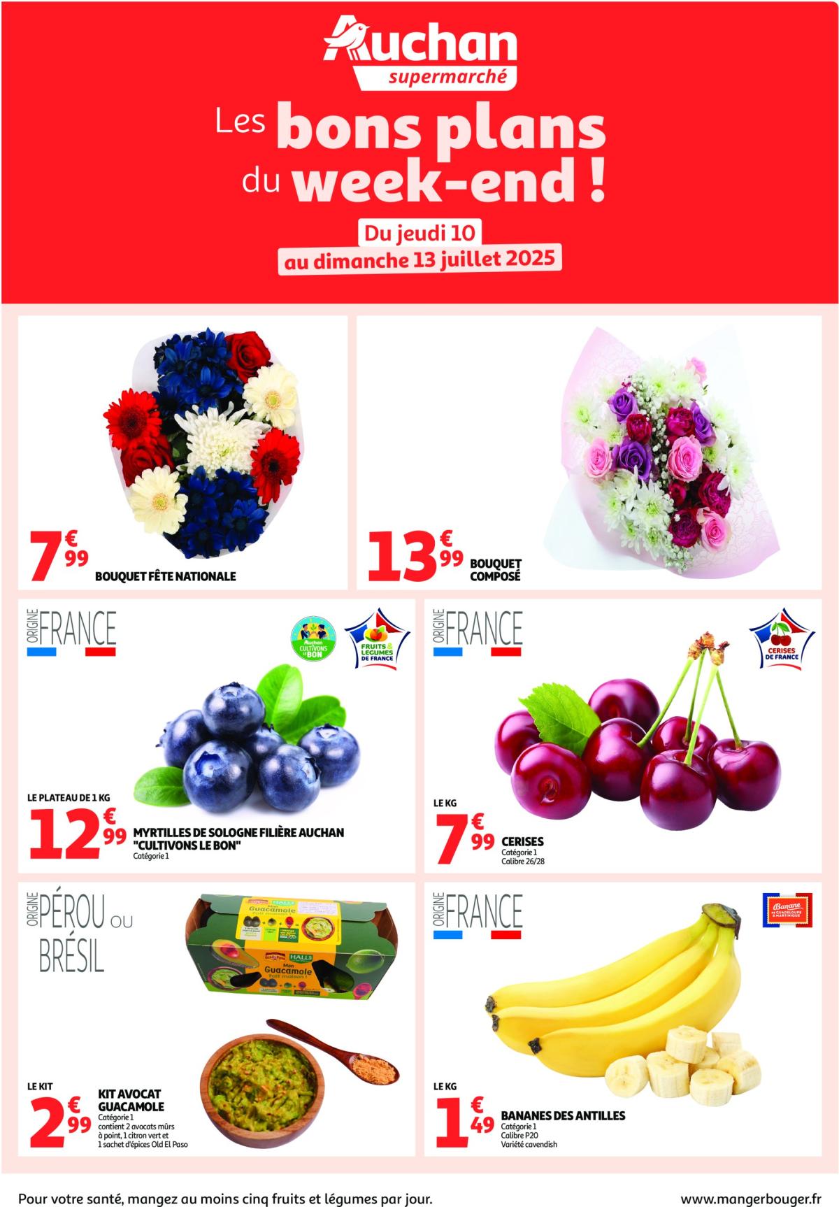 Catalogue Auchan supermarché - Les bons plans du week-end dans votre super ! valable du 10/07 au 13/07