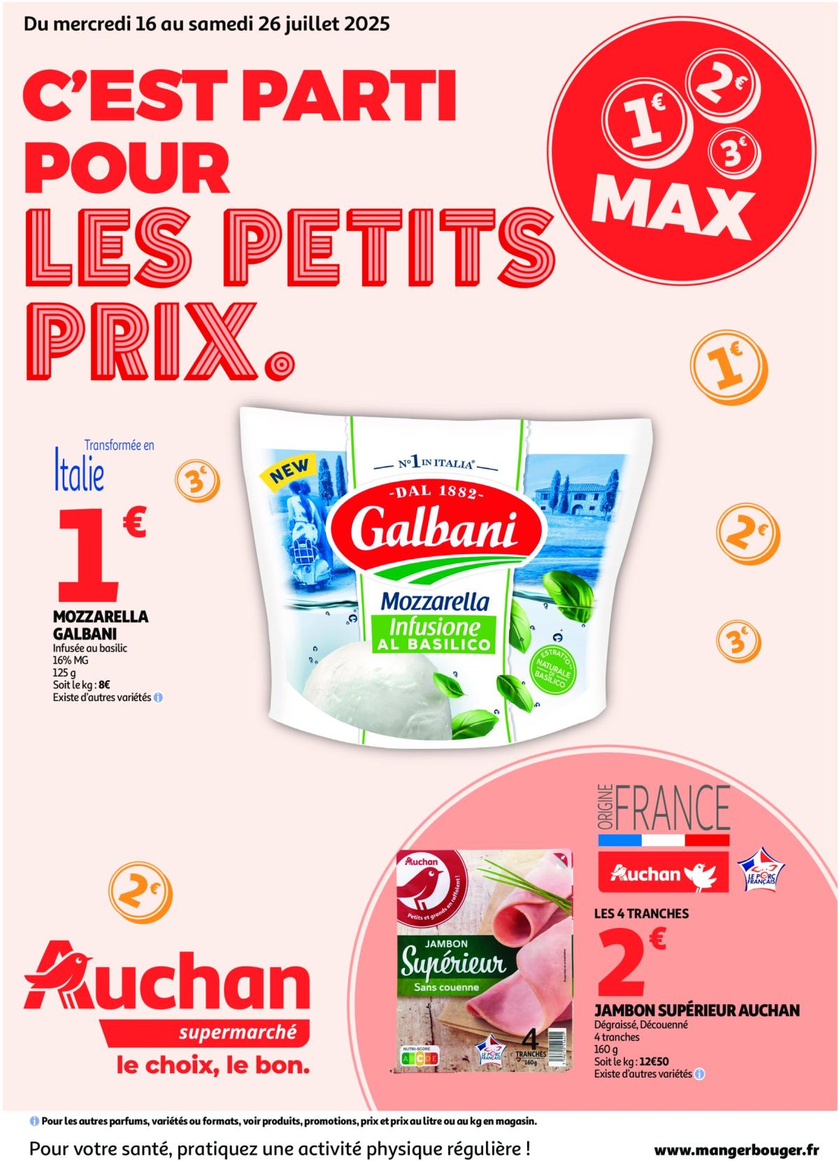 Catalogue Auchan supermarché - C'est parti pour une année moins chère dans votre super valable du 16/07 au 26/07