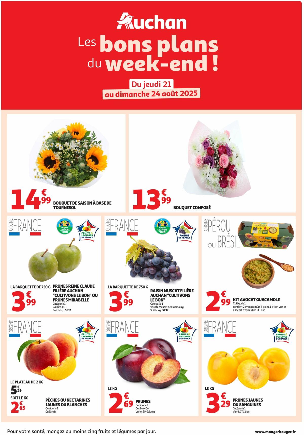 Catalogue Auchan - Les bons plans du week-end dans votre hyper ! valable du 21/08 au 24/08