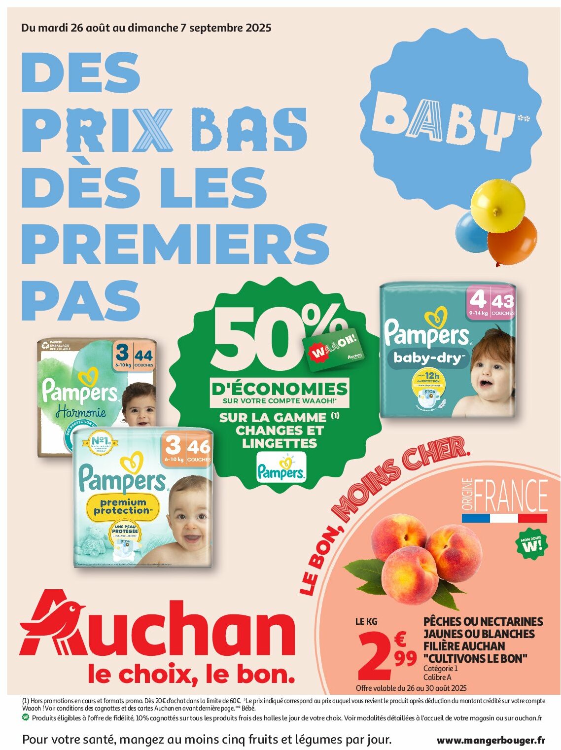 Catalogue Auchan - Des prix bas dès les premiers pas valable du 26/08 au 07/09