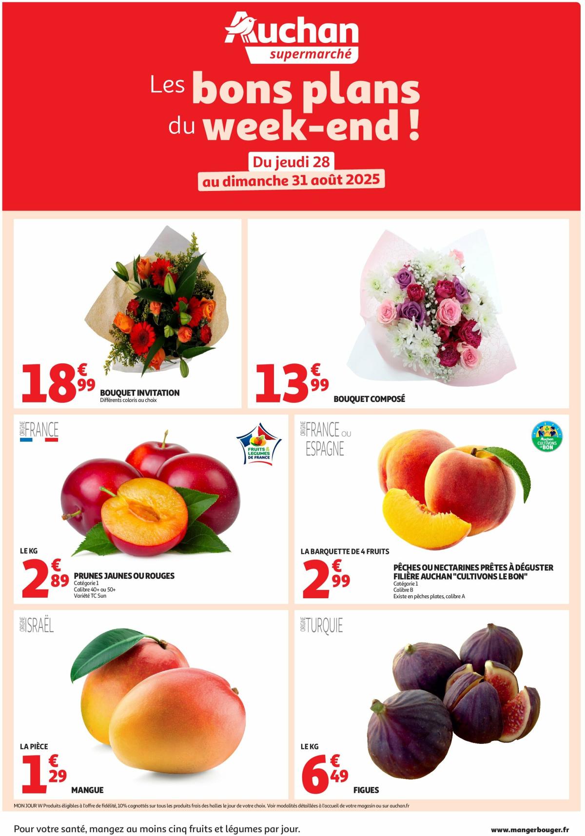 Catalogue Auchan supermarché - Les bons plans du week-end dans votre super ! valable du 28/08 au 31/08