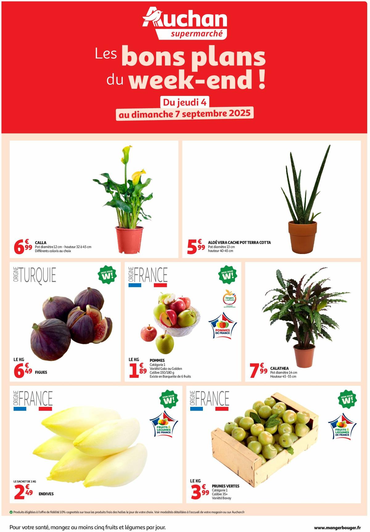 Catalogue Auchan supermarché - Les bons plans du week-end dans votre super ! valable du 04/09 au 07/09