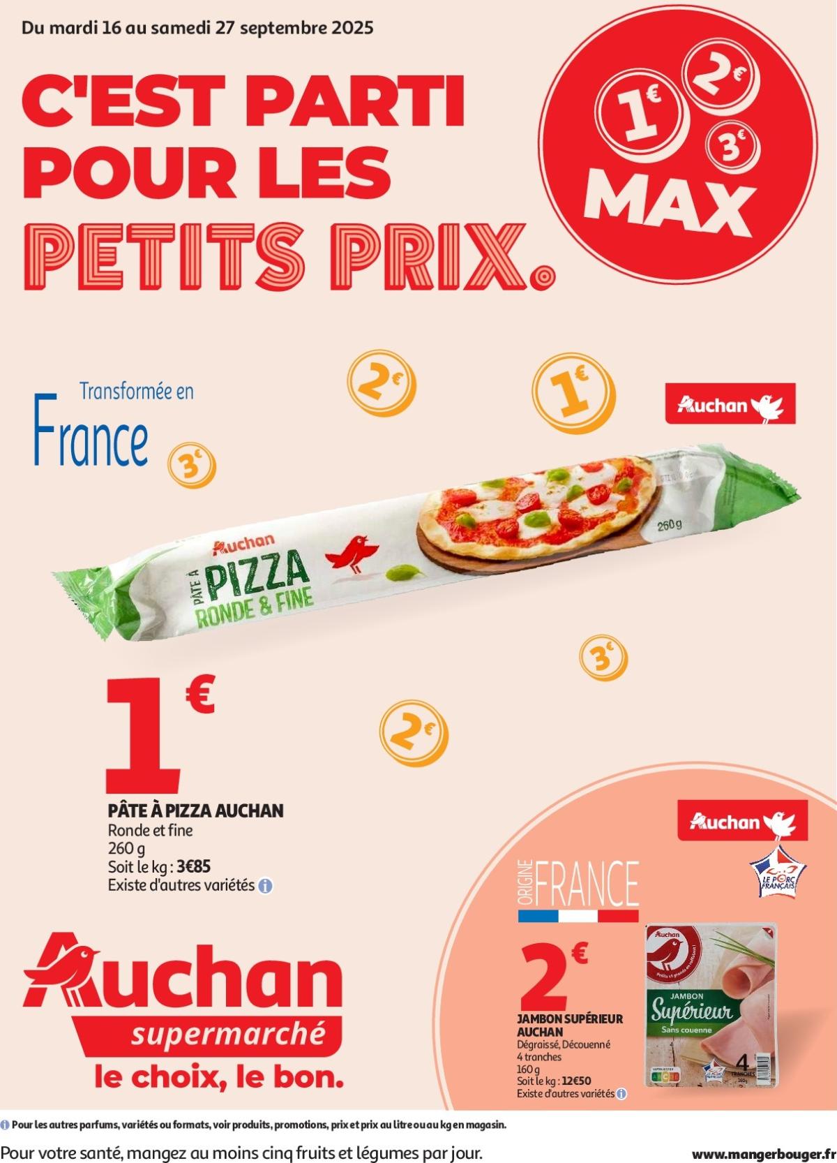 Catalogue Auchan - C'est parti pour les petits prix dans votre super valable du 16/09 au 27/09