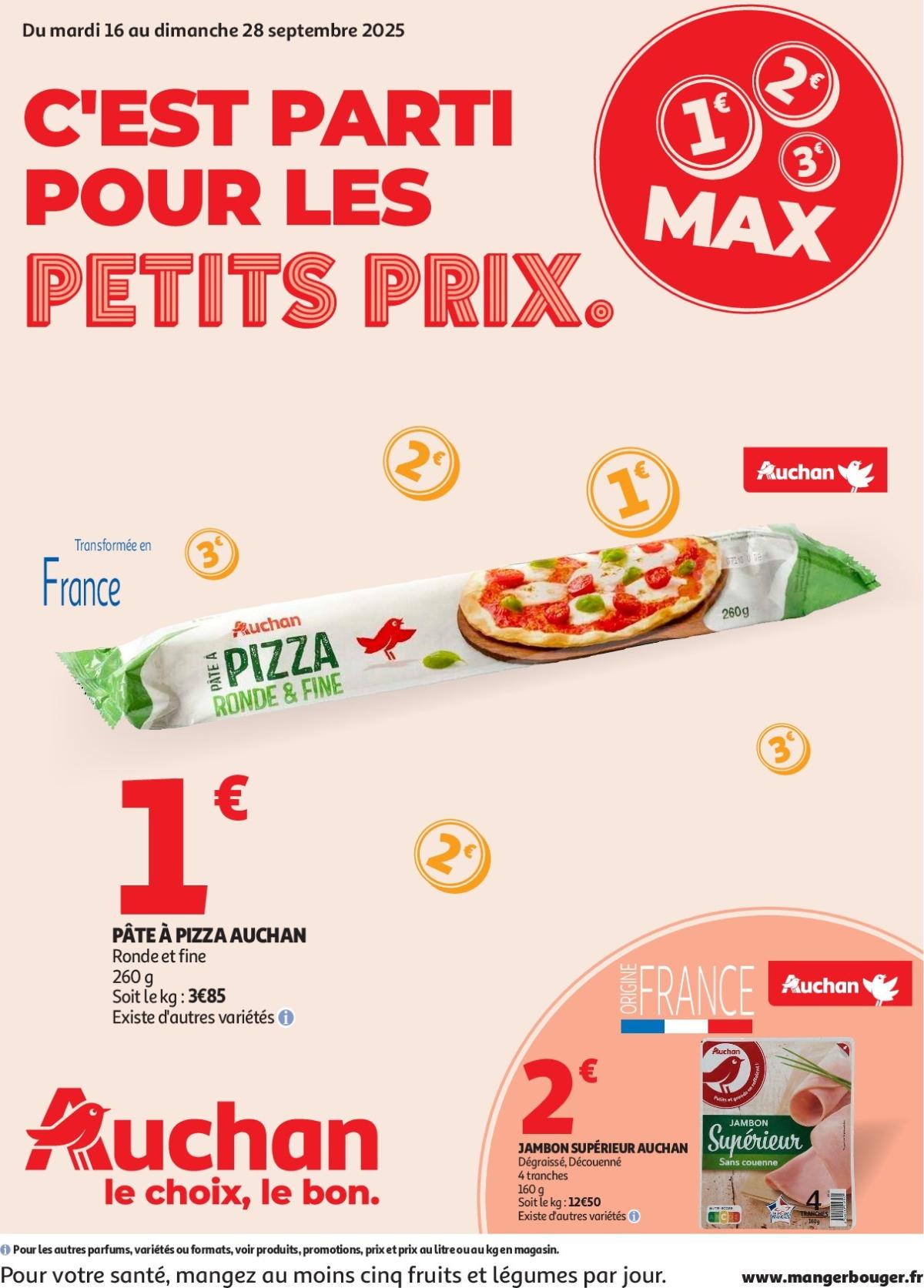Catalogue Auchan - C'est parti pour les petits prix valable du 16/09 au 28/09