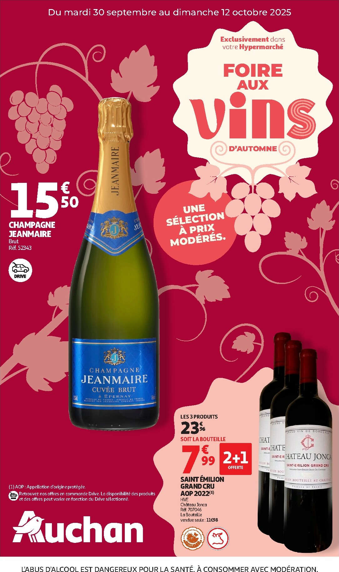 Catalogue Auchan - Foire aux Vins d'Automne valable du 30/09 au 12/10