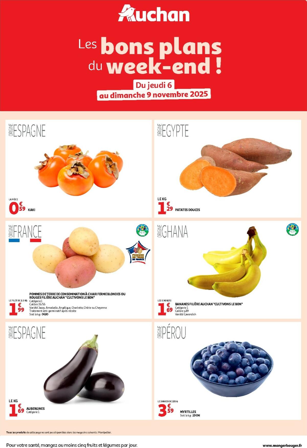 Catalogue Auchan - Les bons plans du week-end dans votre hyper valable du 06/11 au 09/11