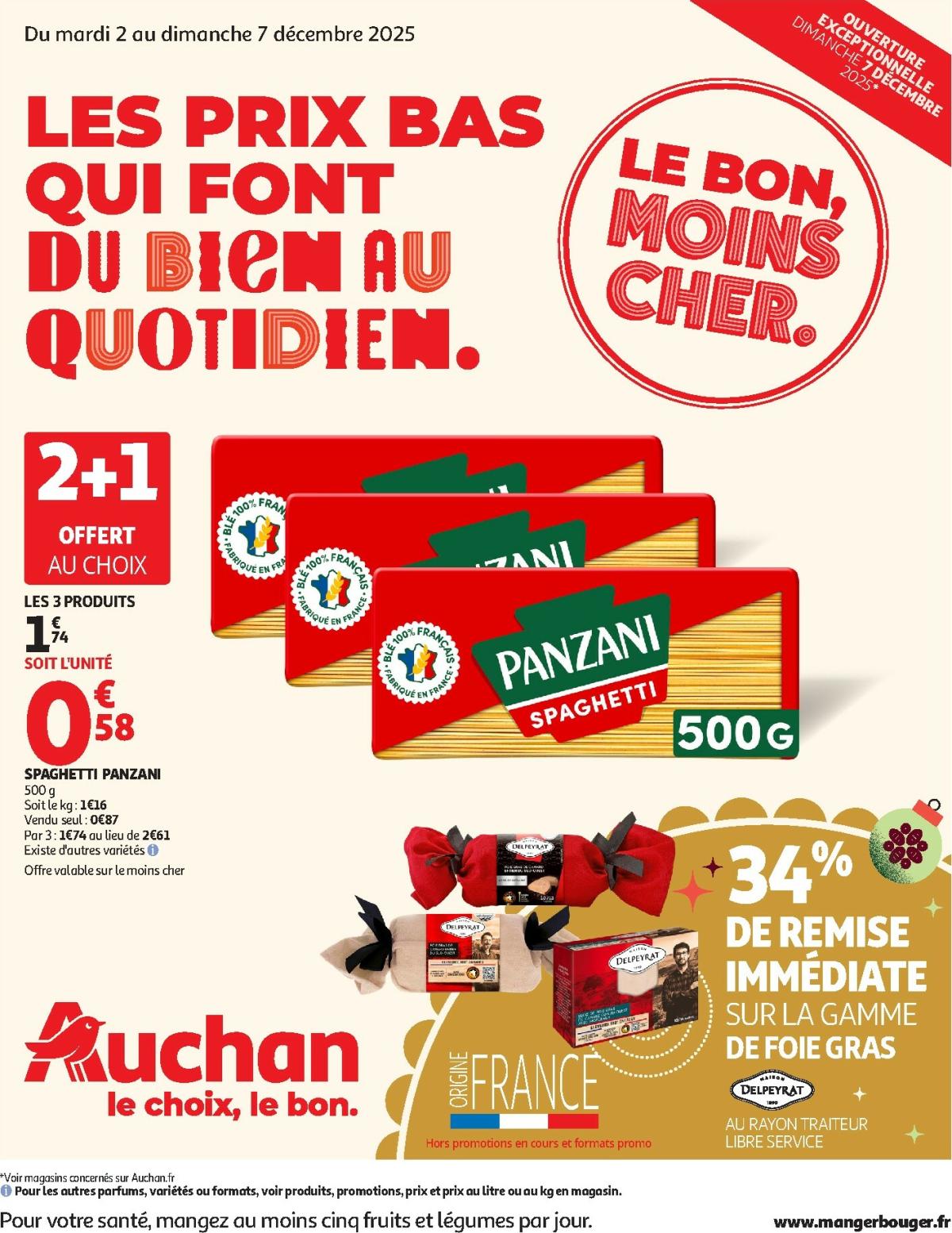 Catalogue Auchan - Les prix bas qui font du bien au quotidien valable du 02/12 au 07/12