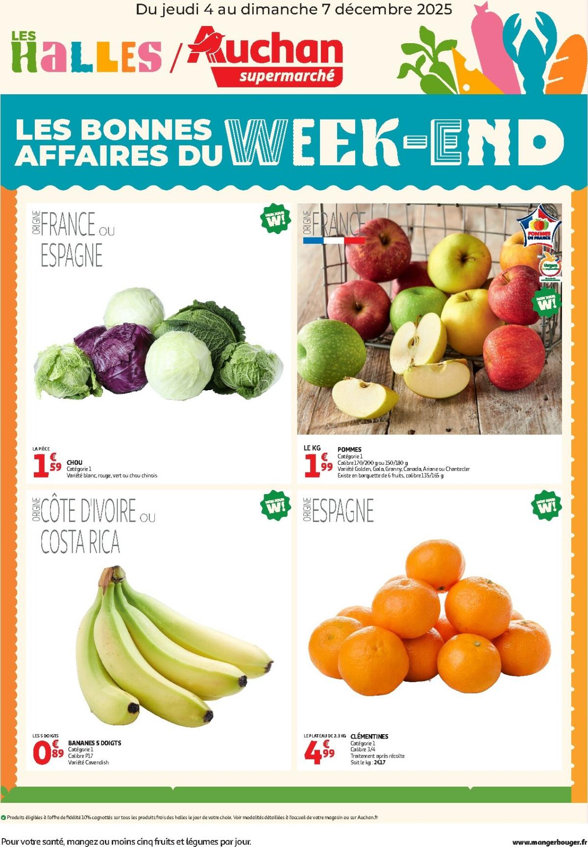 Catalogue Auchan - Les bons plans du week-end dans votre super valable du 04/12 au 07/12