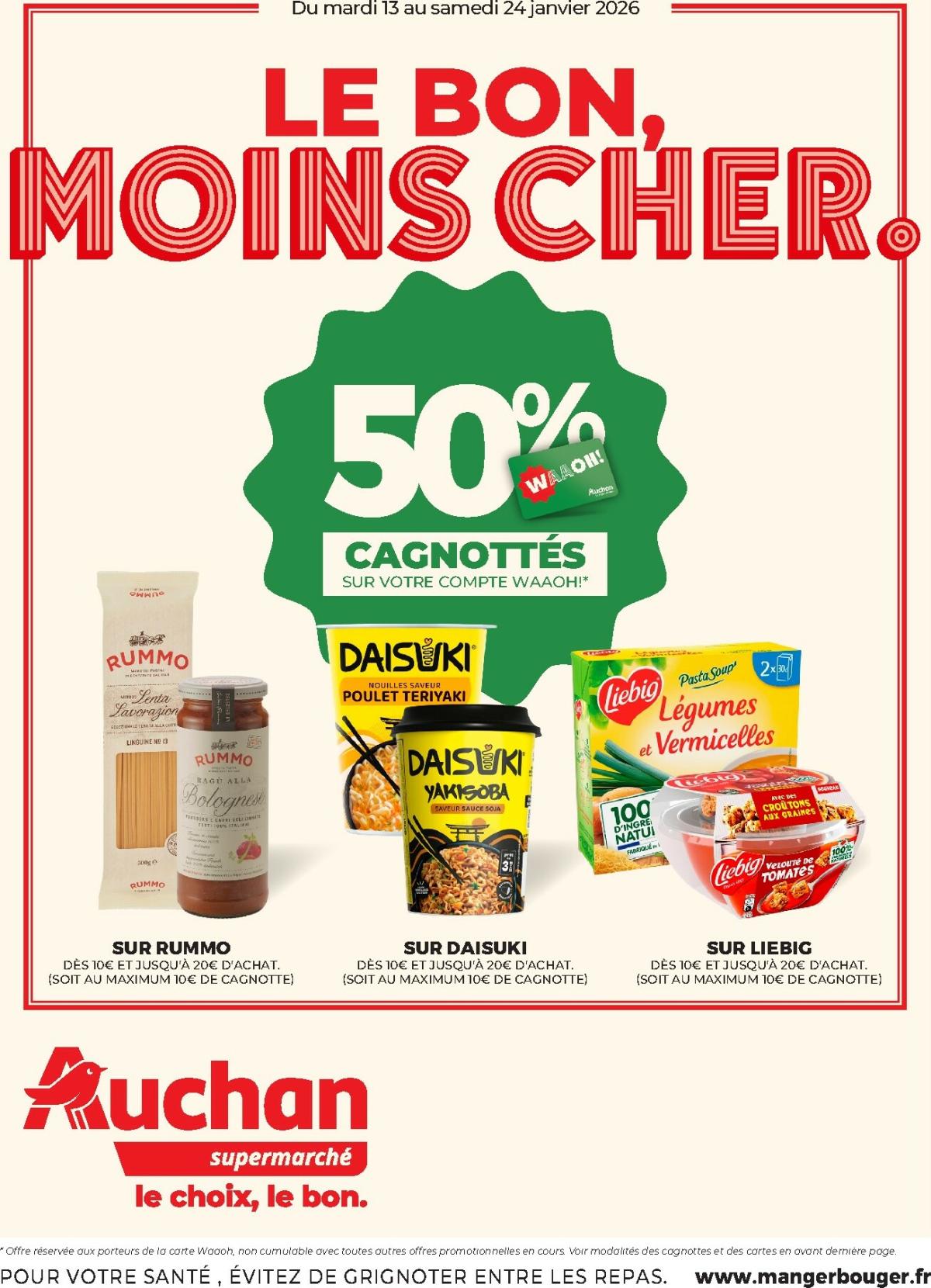 Catalogue Auchan Supermarché - Petits prix savoureux valable du 13/01 au 24/01