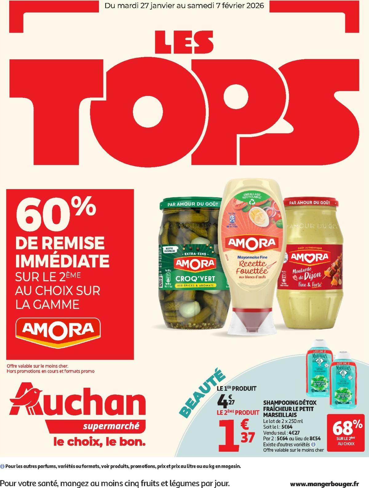 Catalogue Auchan Supermarché - Tops produits super valable du 27/01 au 07/02